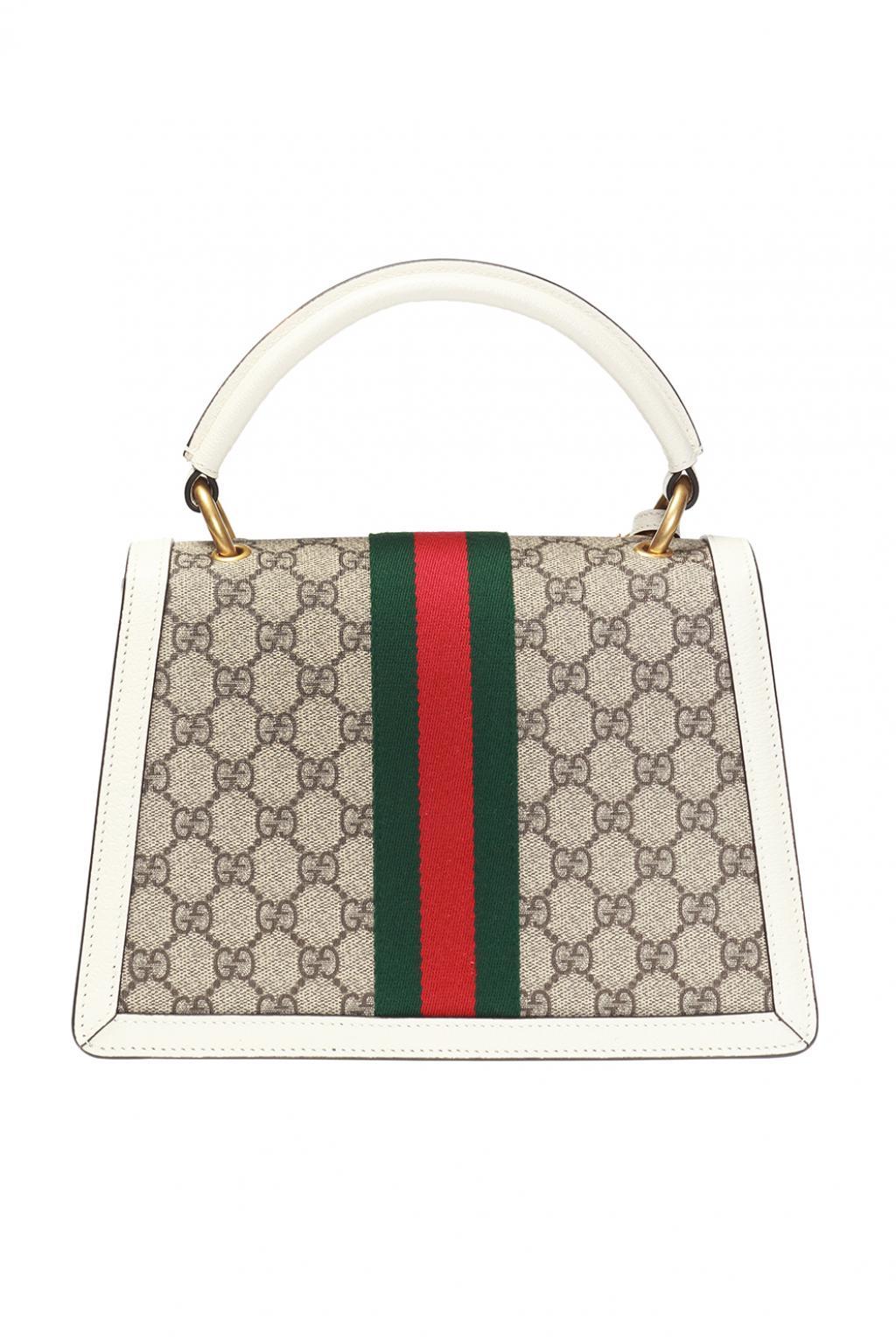 Gucci Canvas 'queen Margaret' Shoulder Bag in Brown | Lyst
