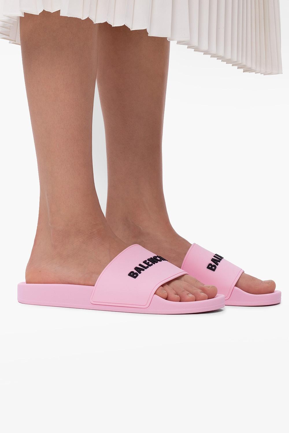 pink balenciaga slides