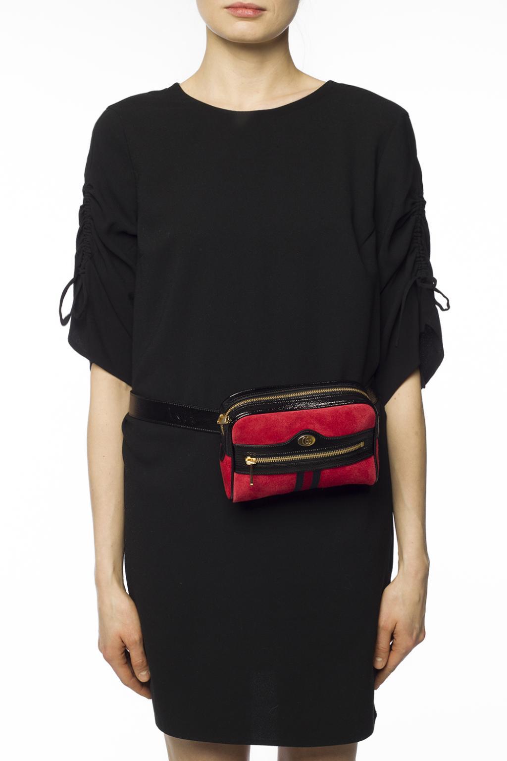 Gucci Leather &#39;ophidia&#39; Belt Bag in Red for Men - Lyst