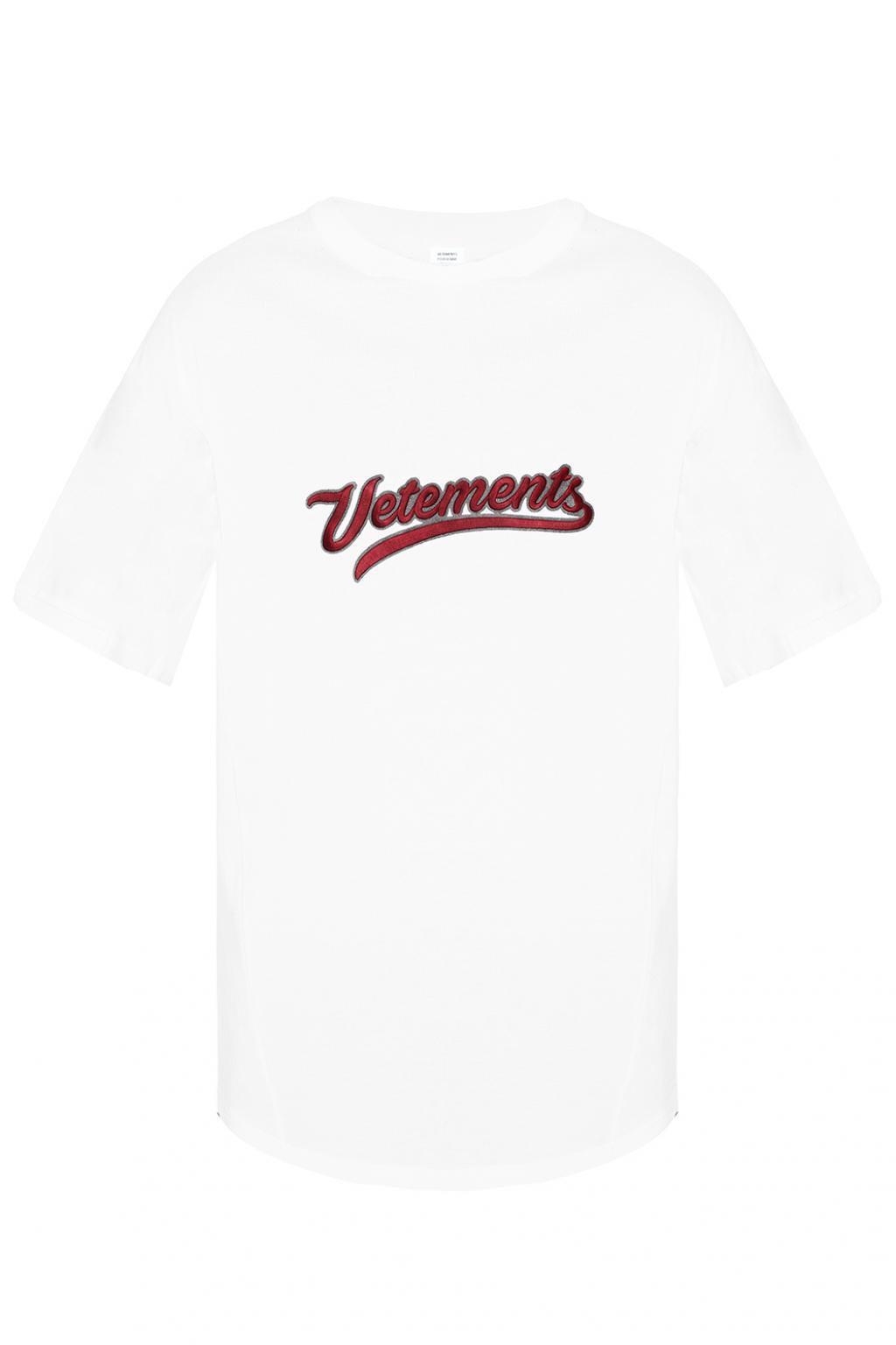Vetements Logo T-shirt in White for Men | Lyst