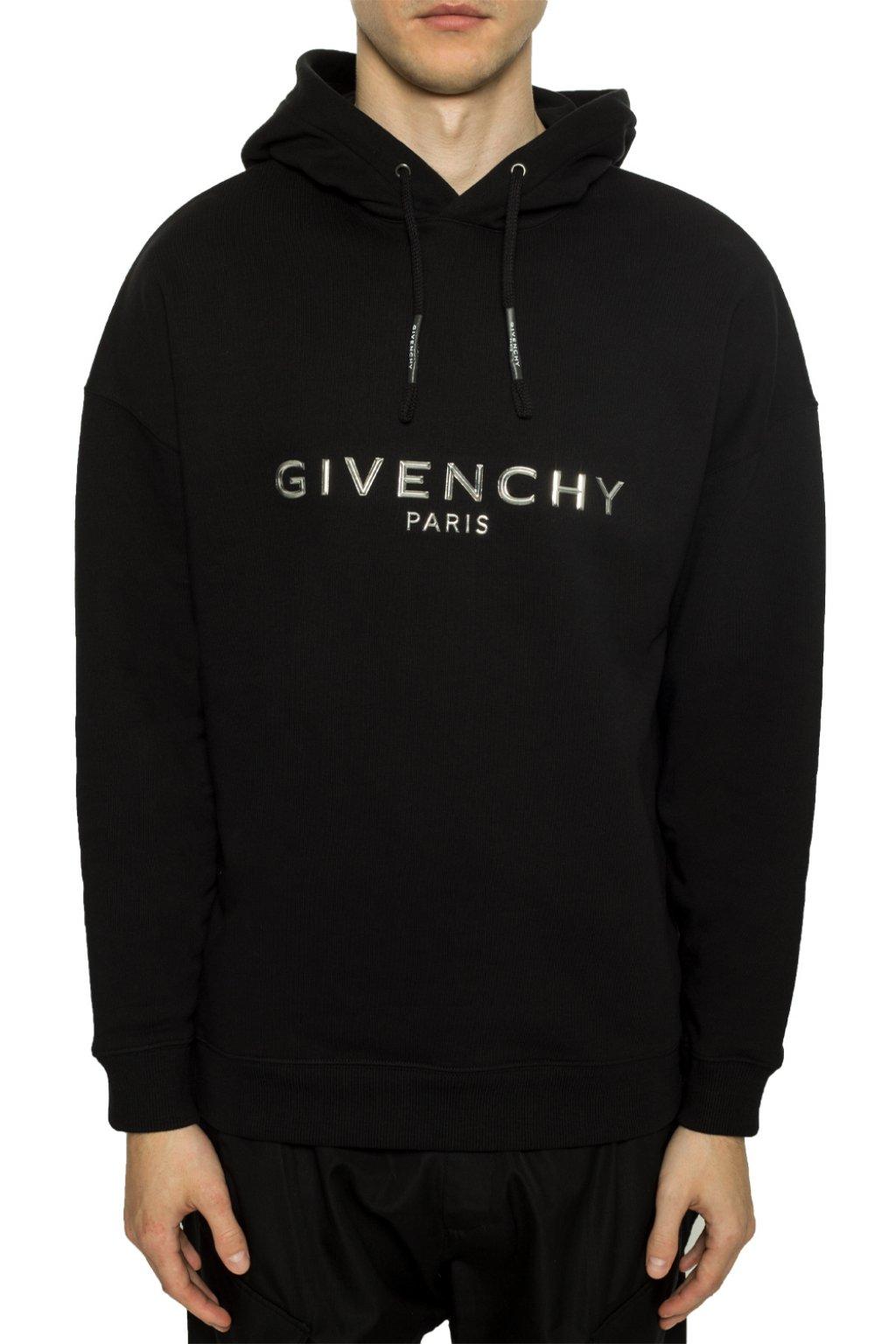 Givenchy Cotton Hooded Sweatshirt With Logo in Black for Men - Lyst