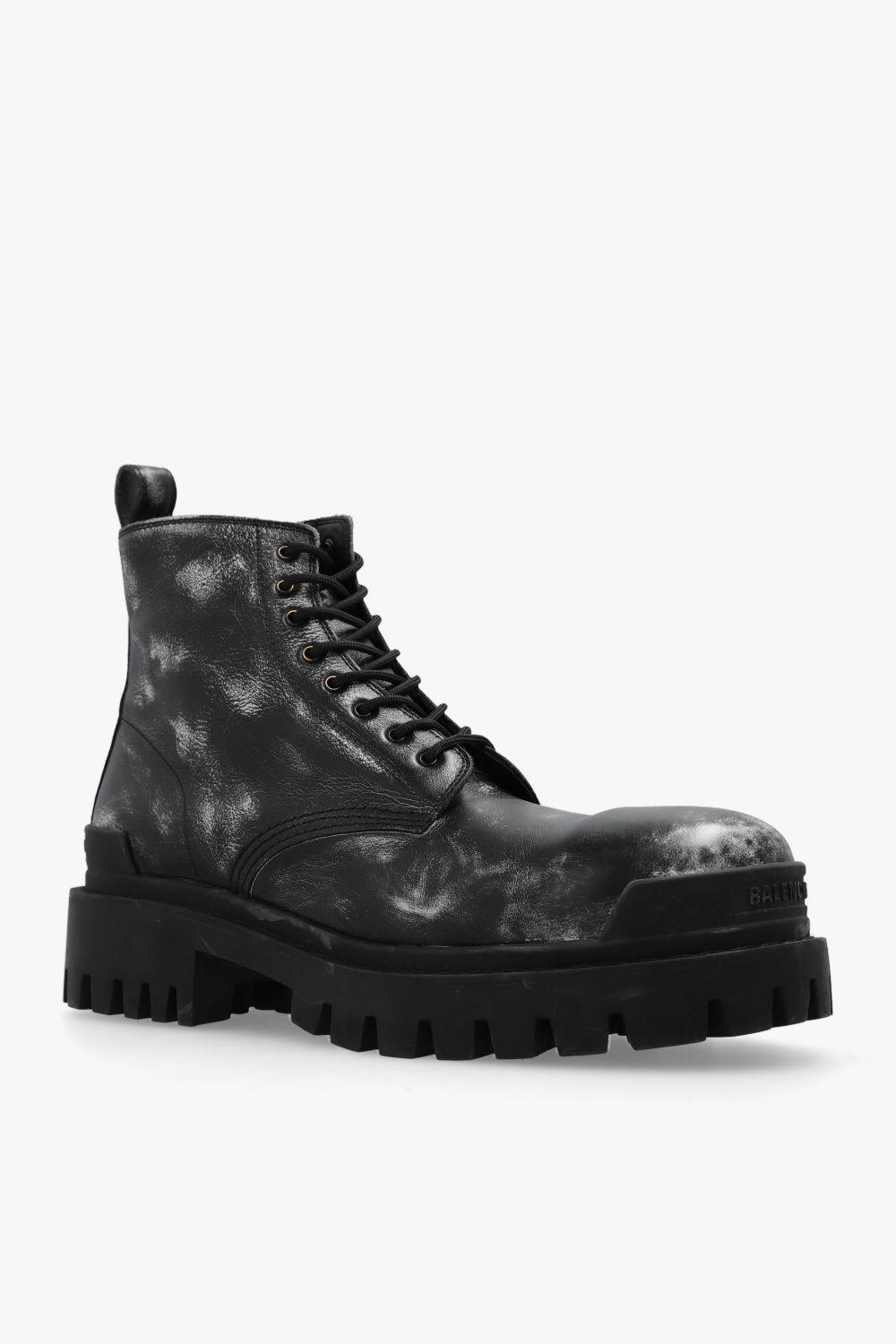 Balenciaga 'strike' Leather Boots in Black for Men | Lyst