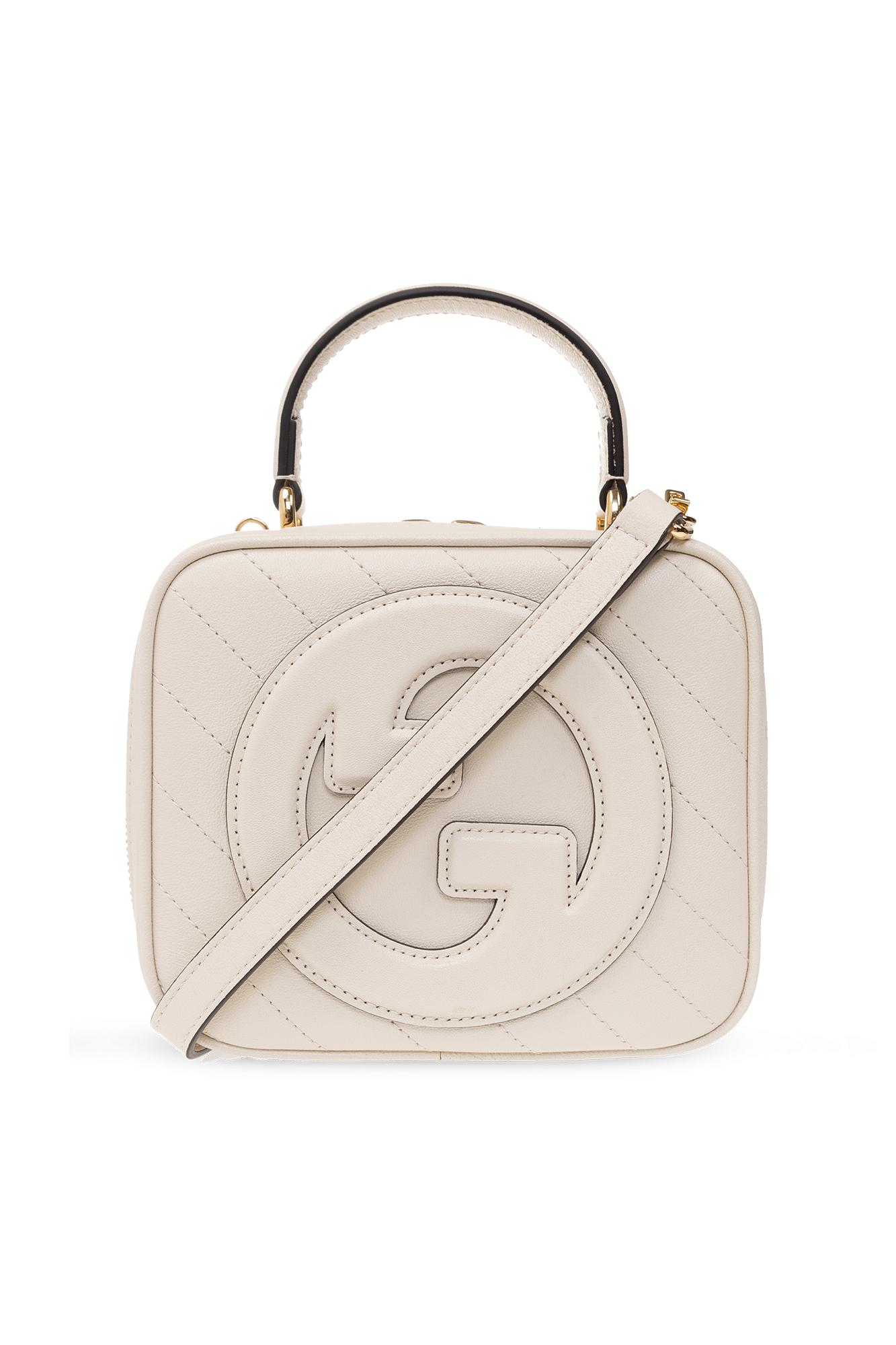 GUCCI New Blondie textured leather-trimmed printed coated-canvas shoulder  bag