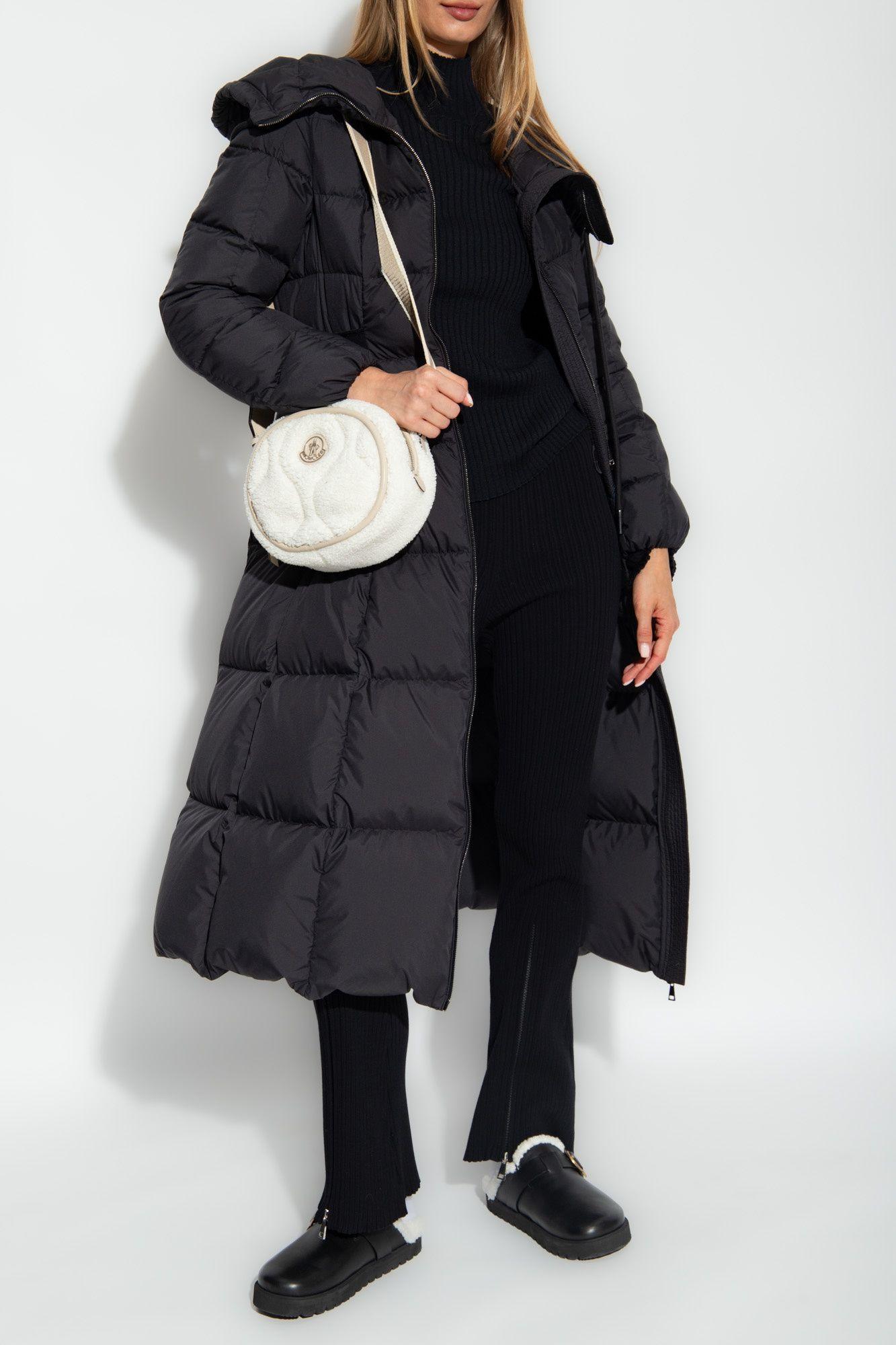 Moncler 'faucon' Long Down Jacket in Black | Lyst