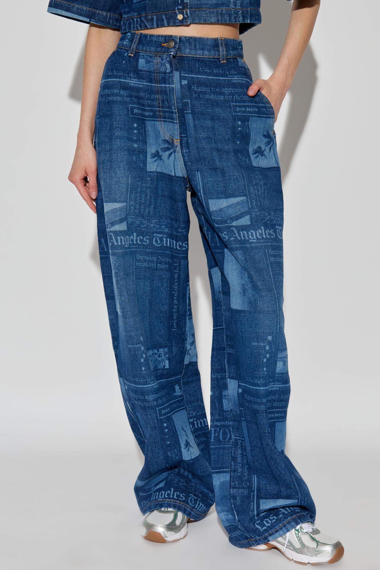 デニム・ジーパン Palm Angels Wide Parachute Jeans Palm Angels Jeans for Women | Online Sale up to 78% off | Lyst