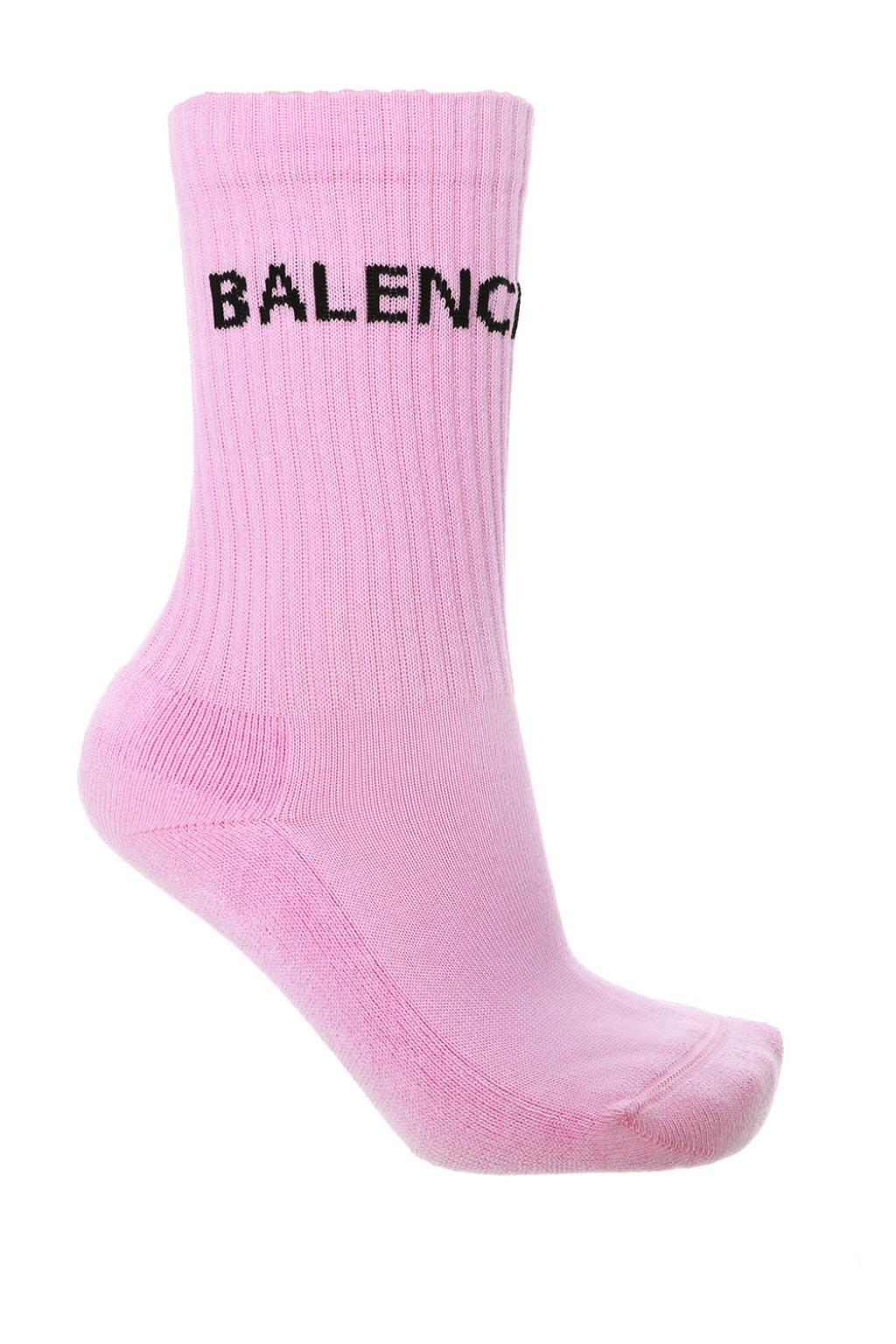 balenciaga pink socks