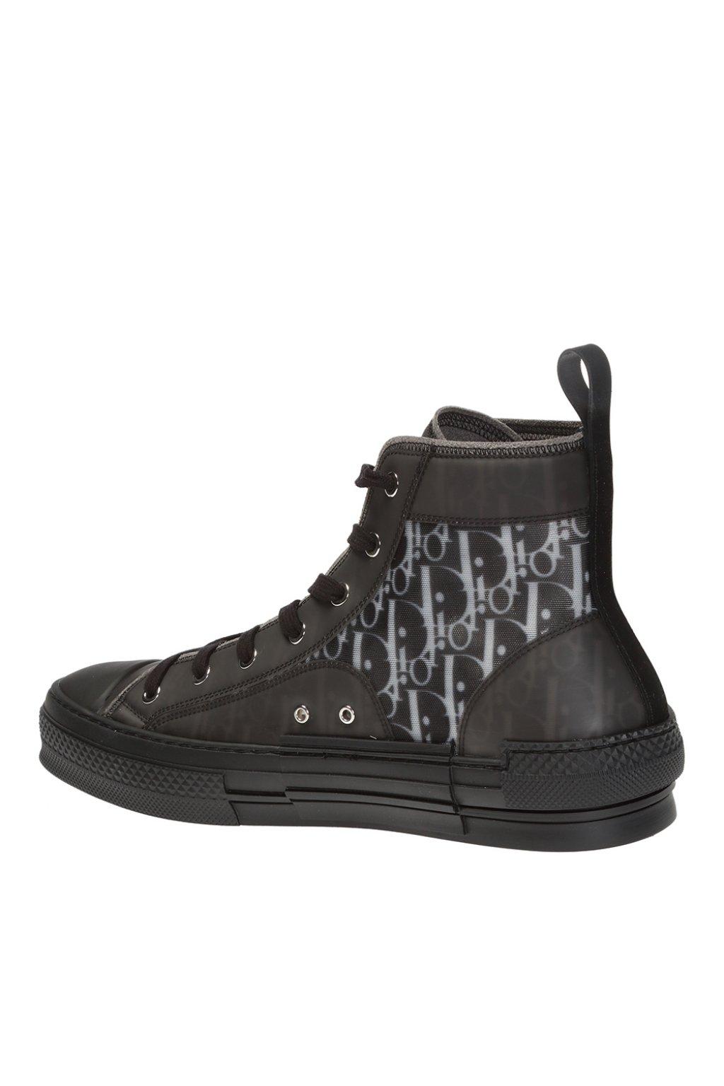 Dior B23 High Top Oblique Black Hi-Top Sneakers