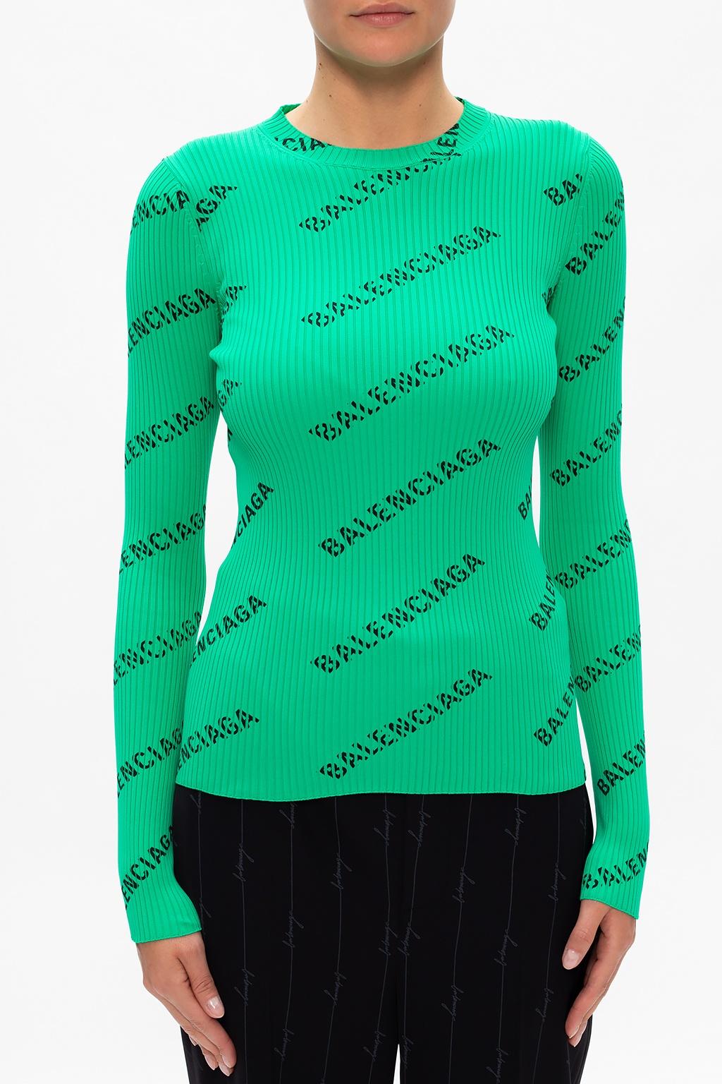 Balenciaga Green Logo TShirt  MustHype