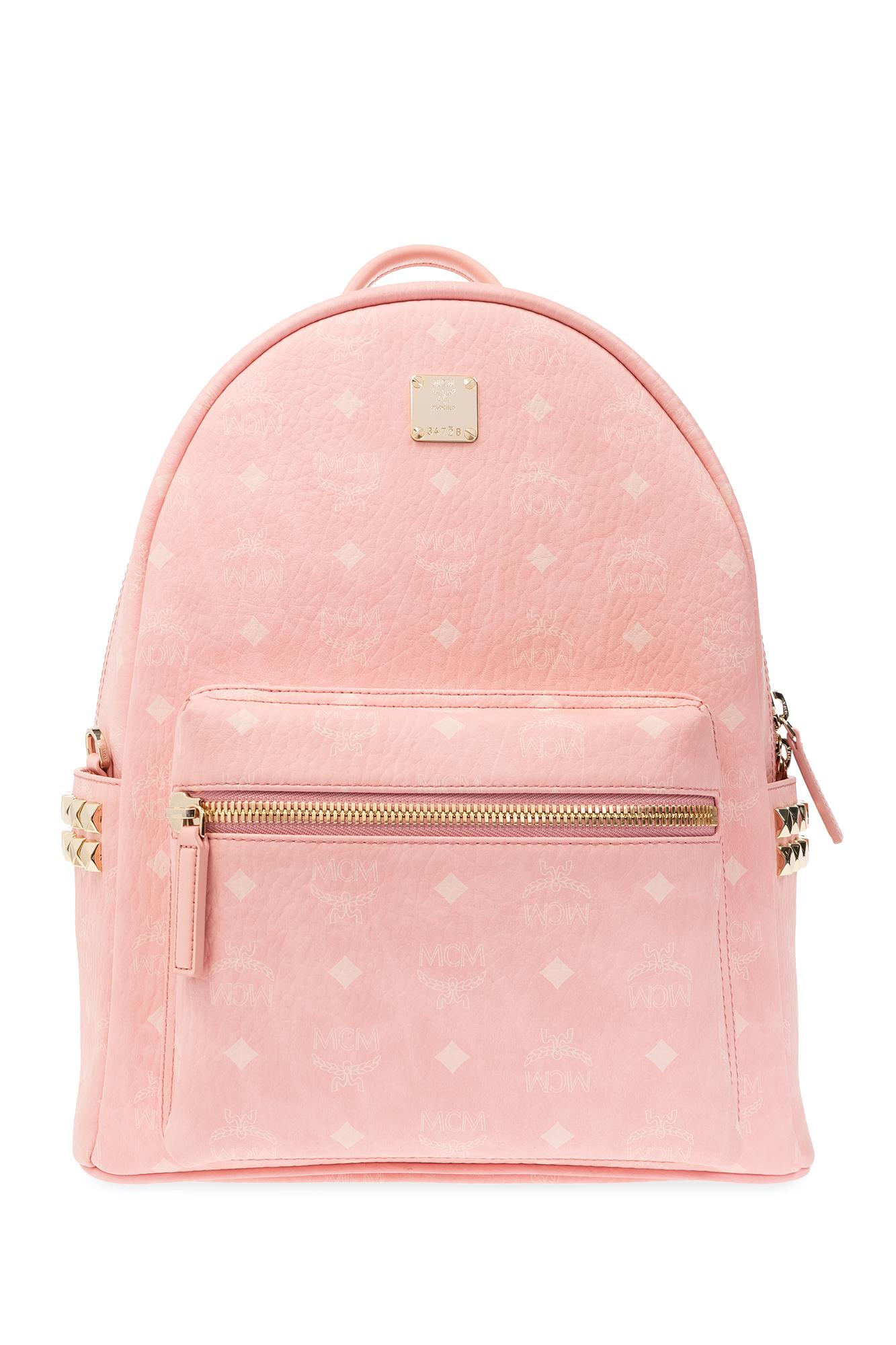 MCM Backpack With Monogram in Pink Lyst