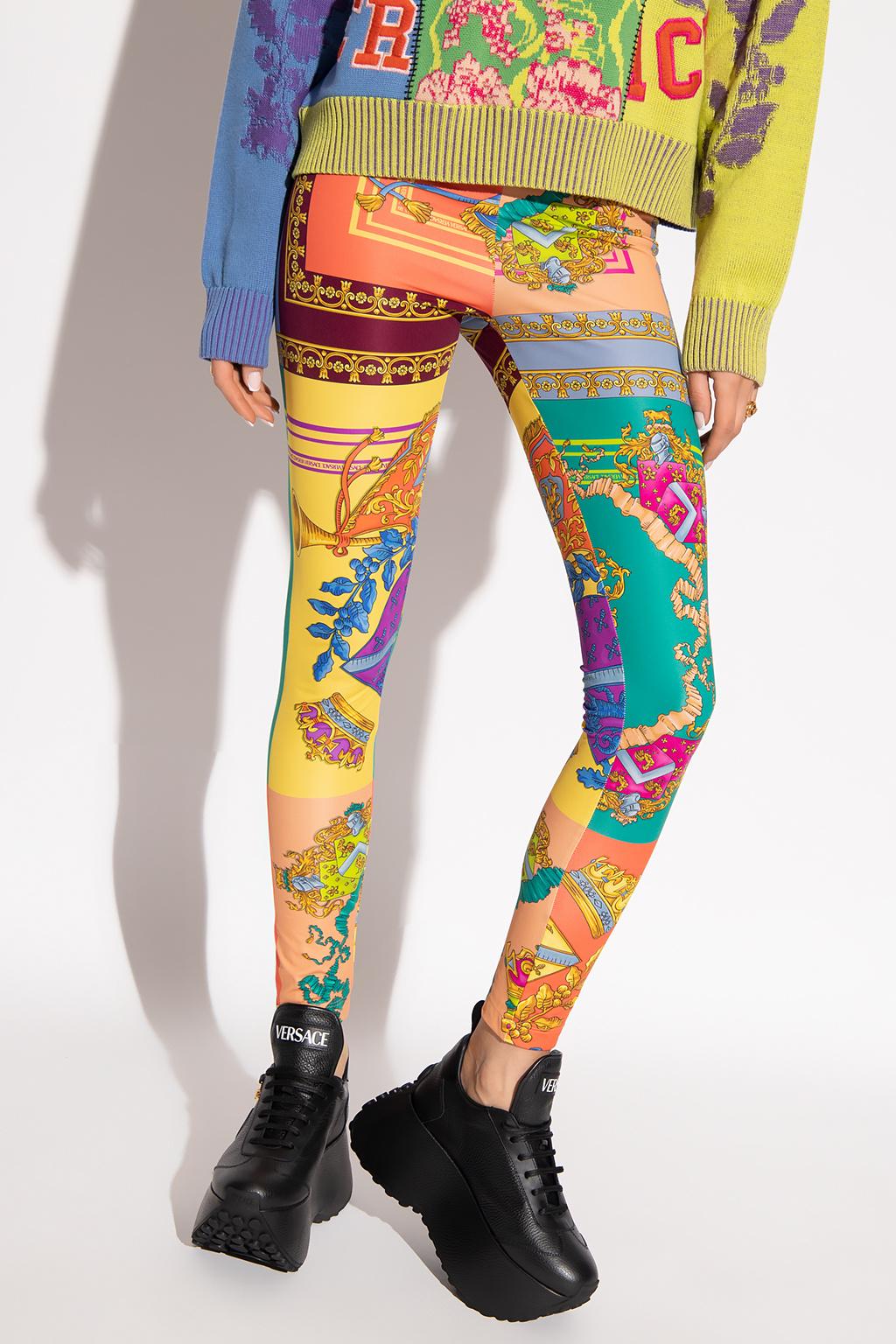 Versace Patterned leggings | Lyst