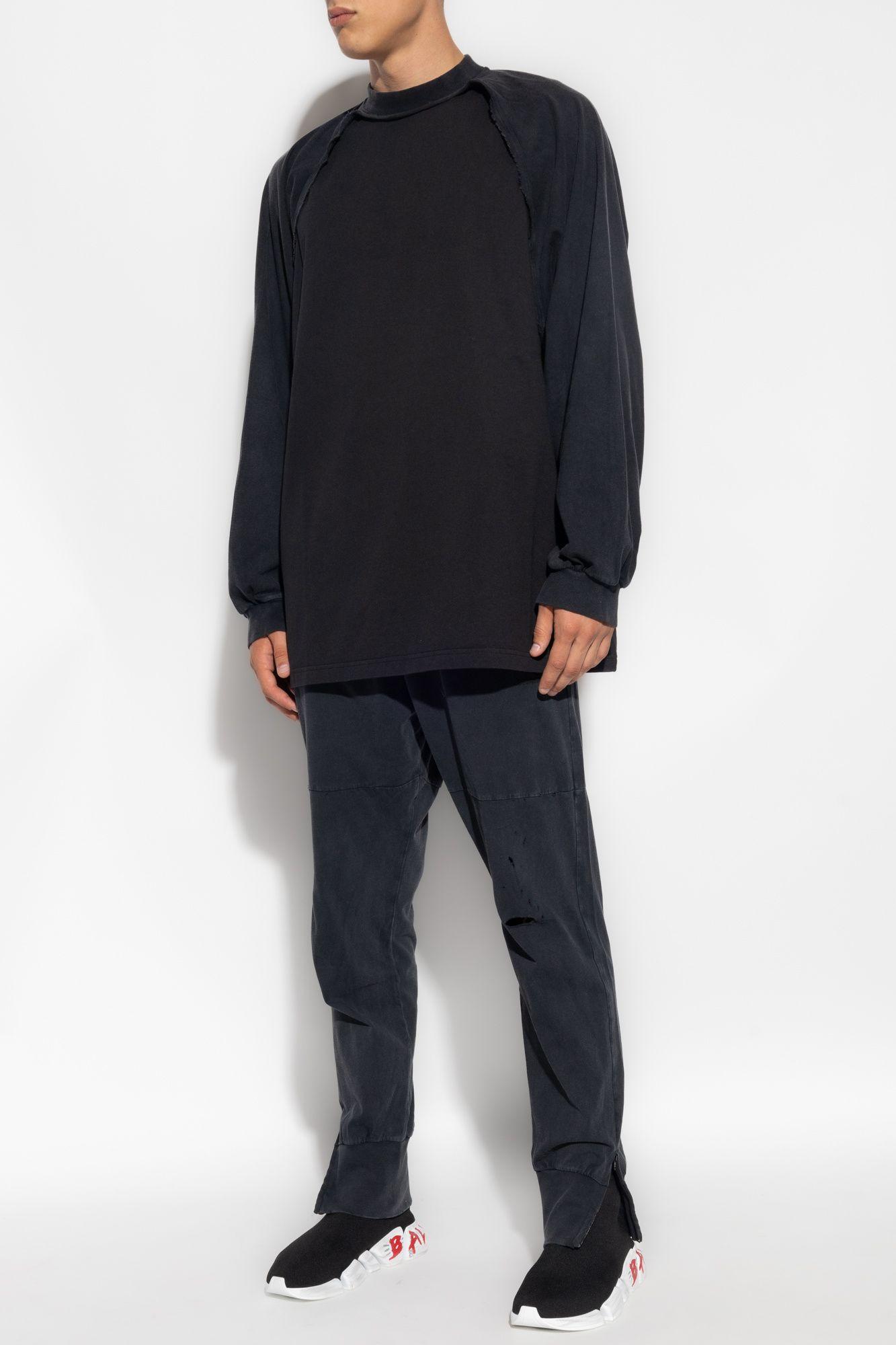 Balenciaga T-shirt With Long Sleeves in Blue | Lyst