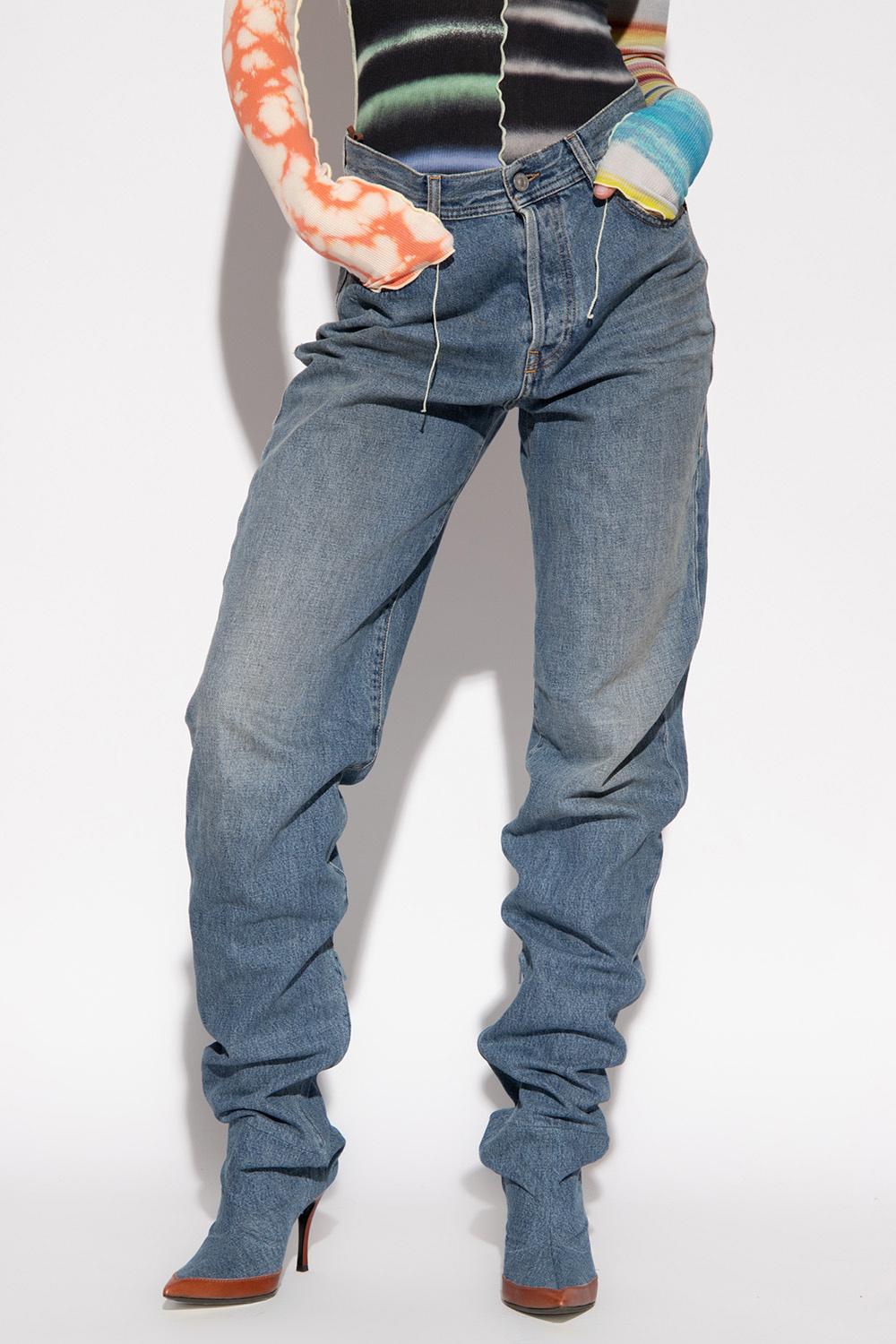 werkwoord mode reflecteren DIESEL Jeans With Stiletto Boots in Blue | Lyst
