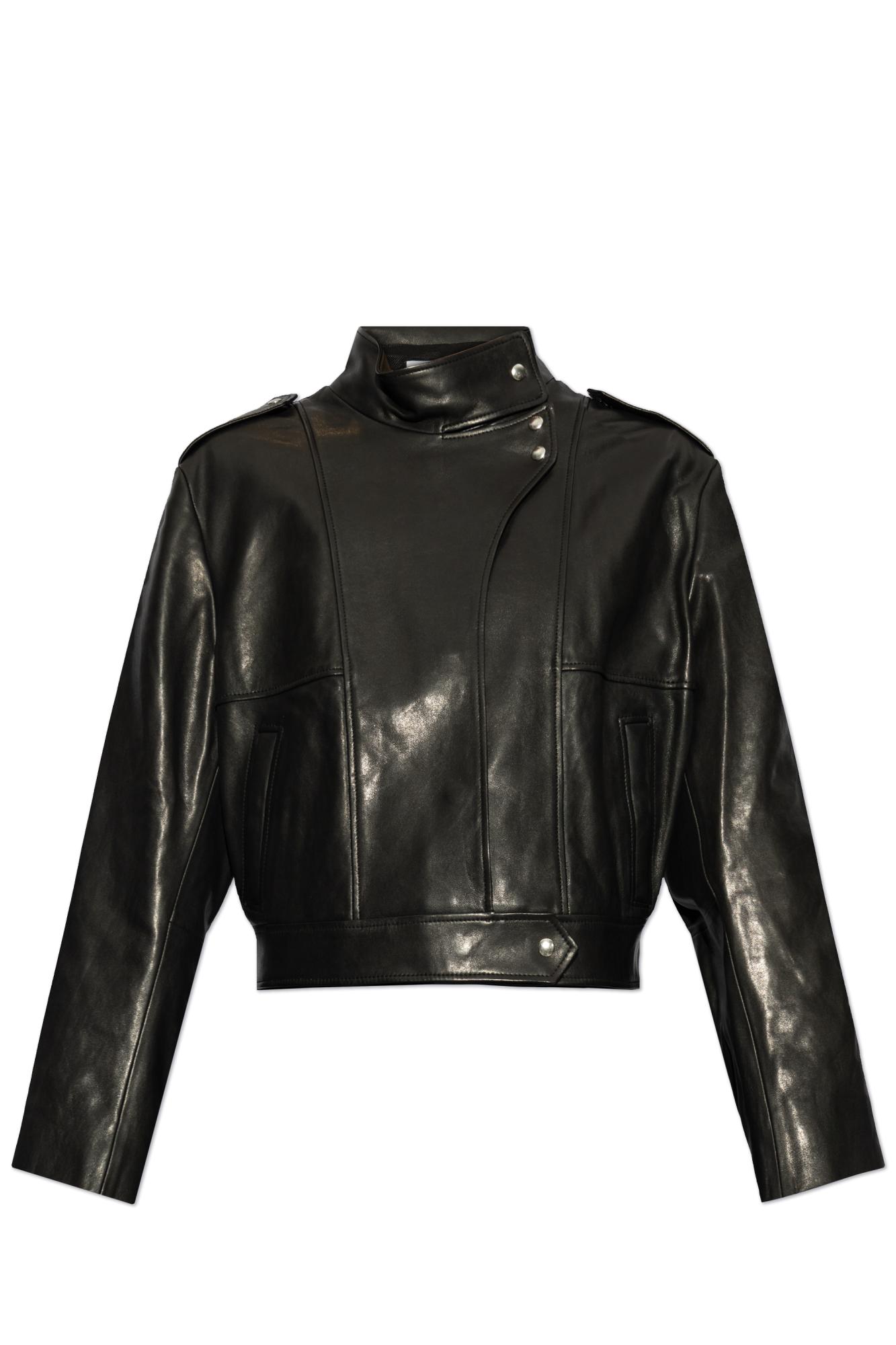 womens jacket iro cropped leather jacket