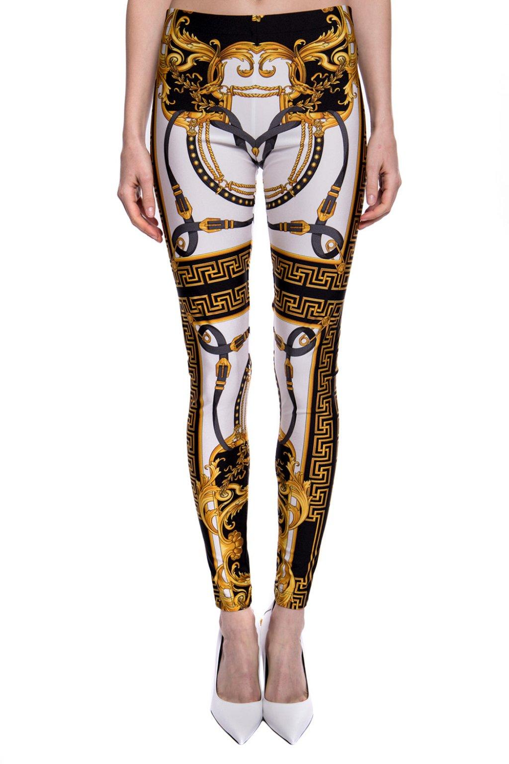 Versace Printed High-rise leggings - Lyst