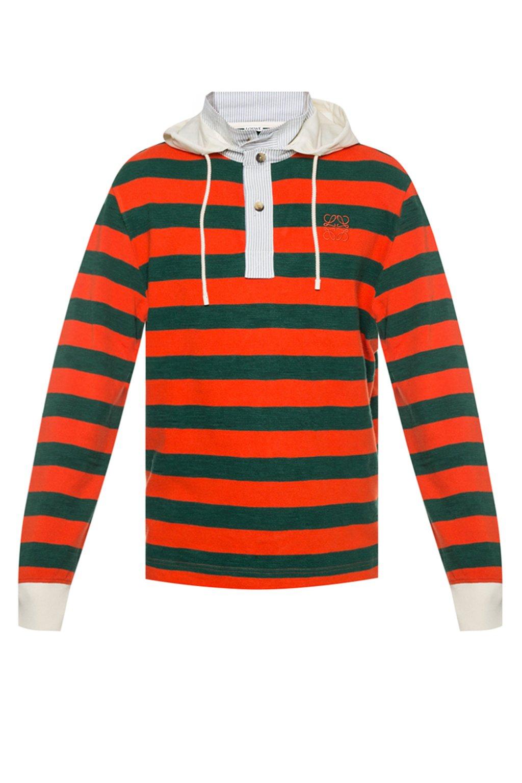 Loewe Cotton Striped Sweater in Red for Men - Lyst