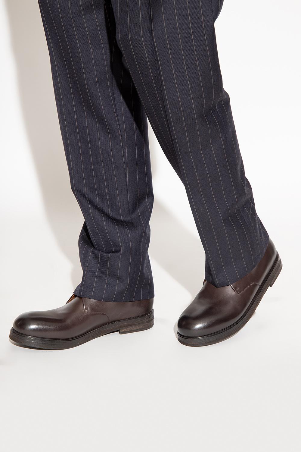 zucca Zeppa' Leather Ankle Boots 