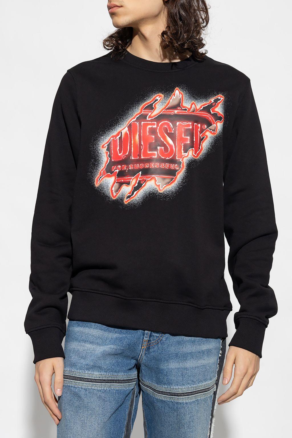 DIESEL S-ginn-e9 Sweatshirt in Black for Men | Lyst