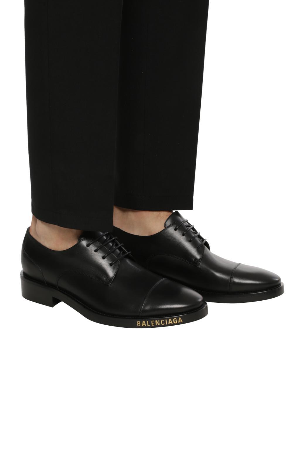 Balenciaga Leather Shoes in Black for Men - Lyst