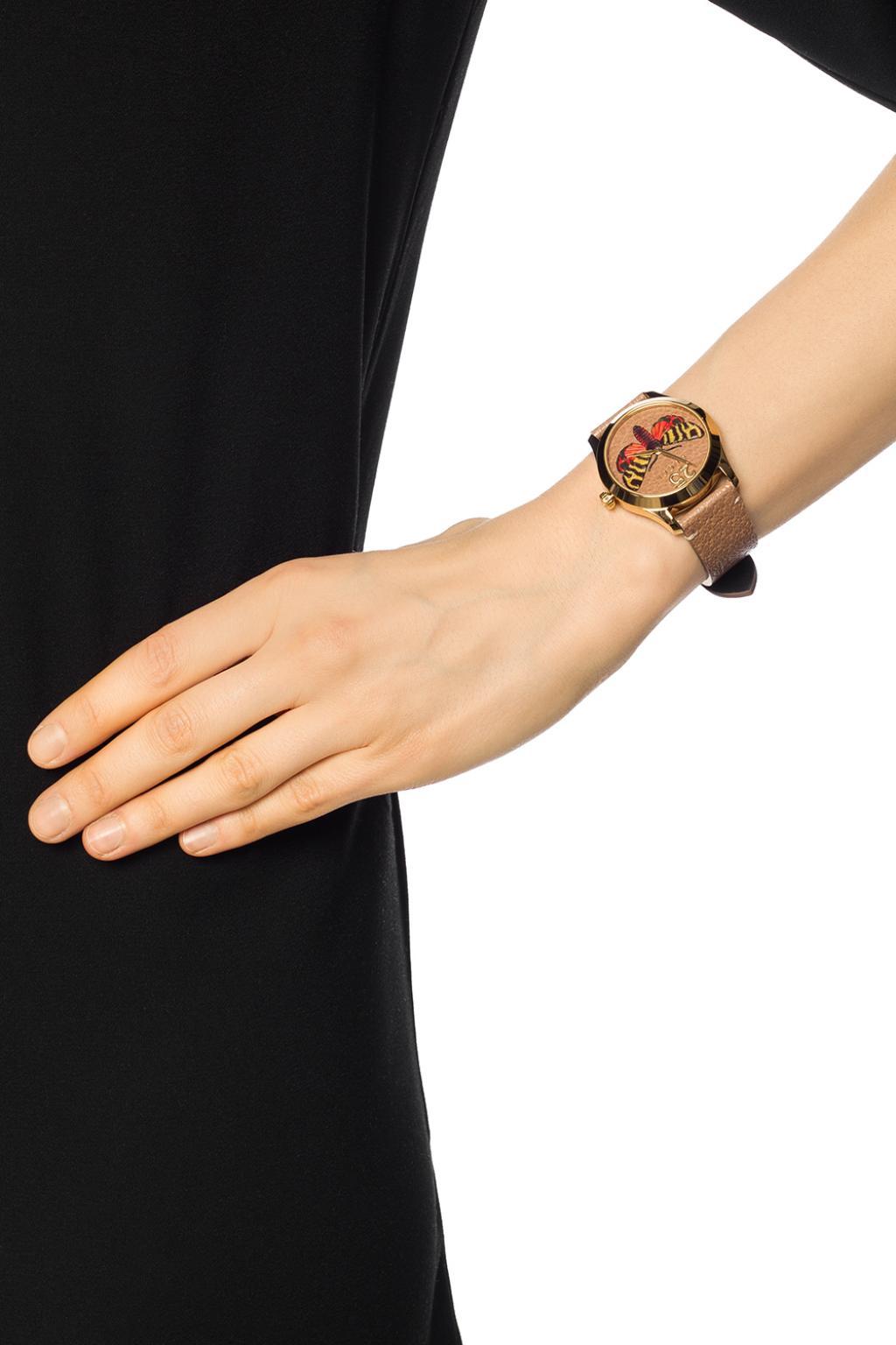 Gucci Leather 'g-timeless' Watch With 