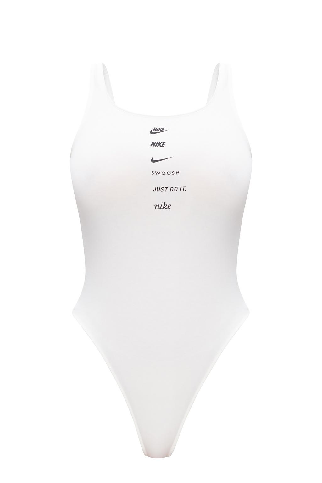 Nike Logo Bodysuit in White | Lyst