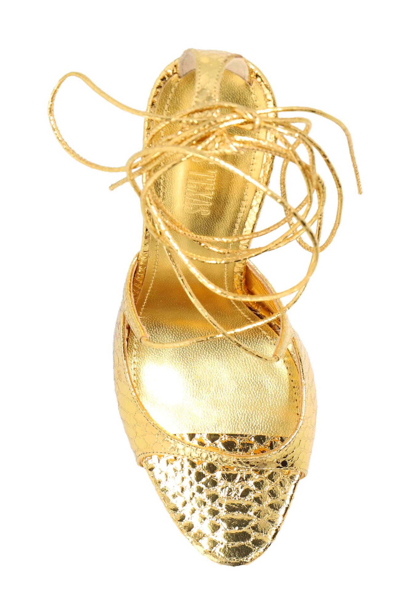 Paris Texas 'Loulou' High-Heeled Sandals in Metallic | Lyst