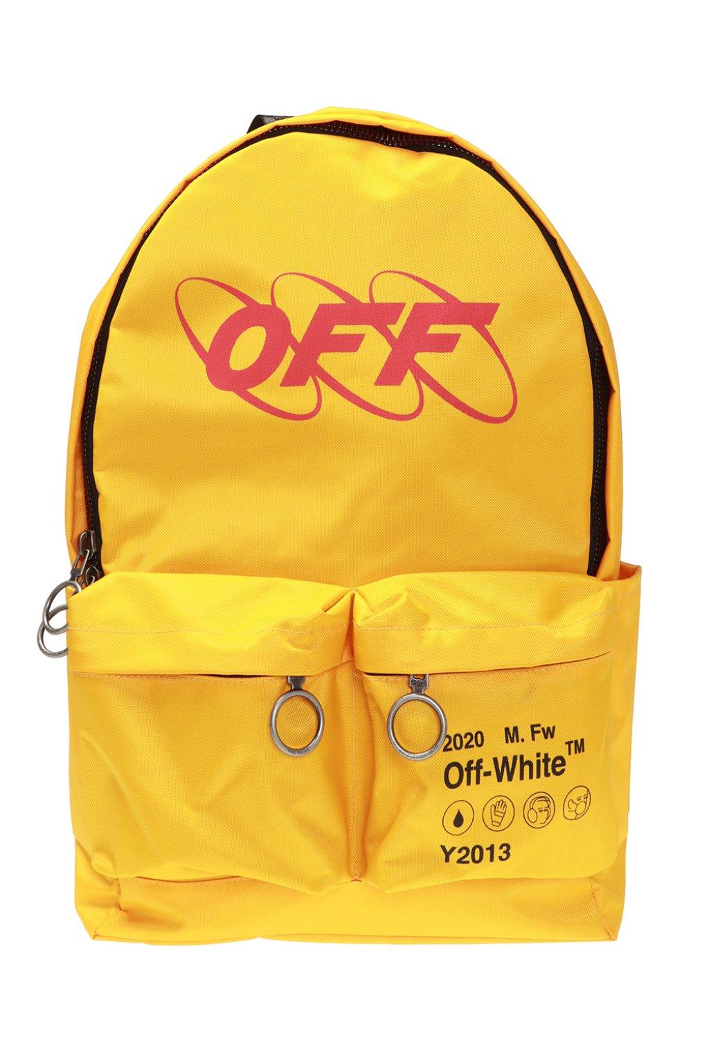 off white backpack yellow