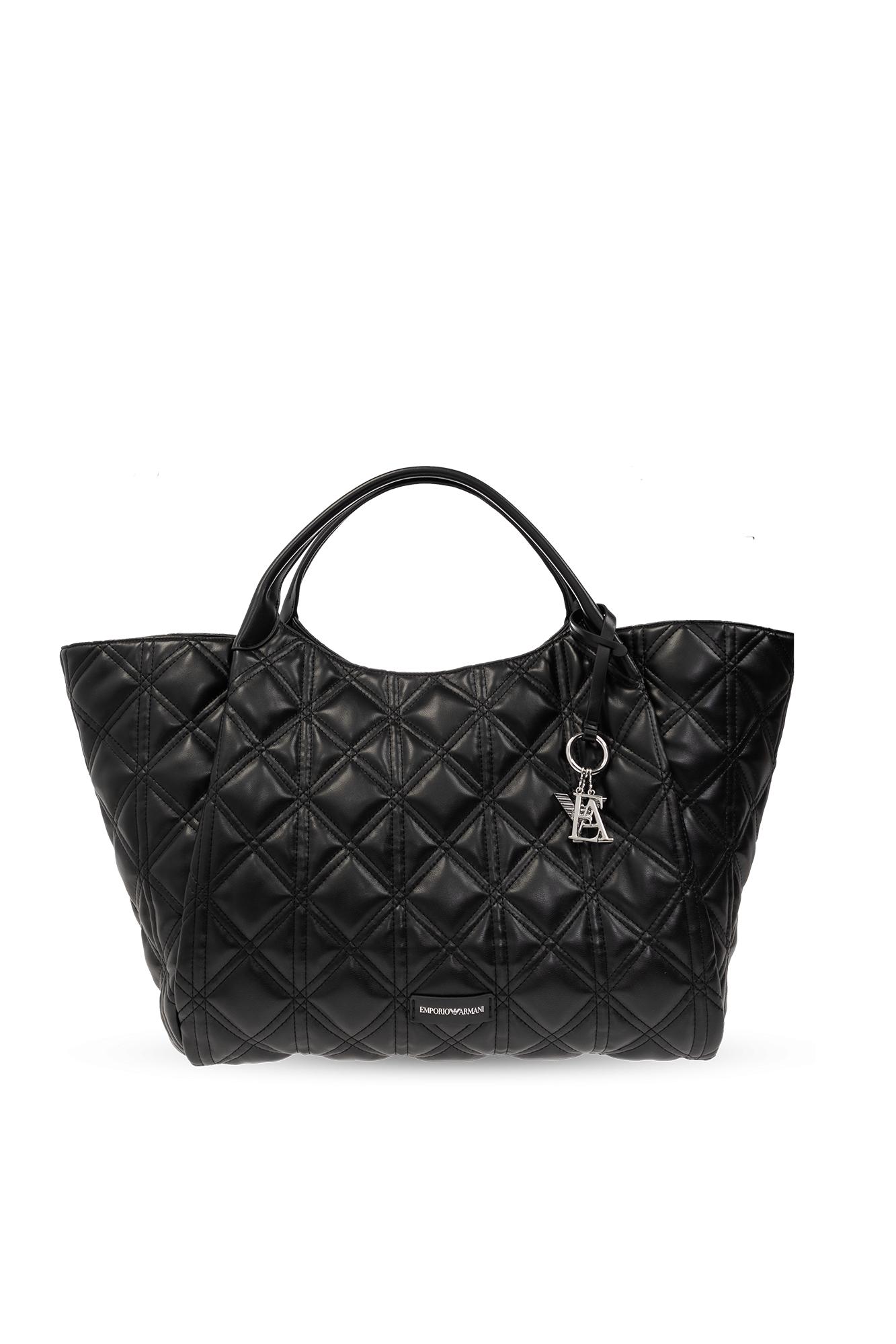 Emporio Armani Black Quilted Shopping Bag Lyst UK