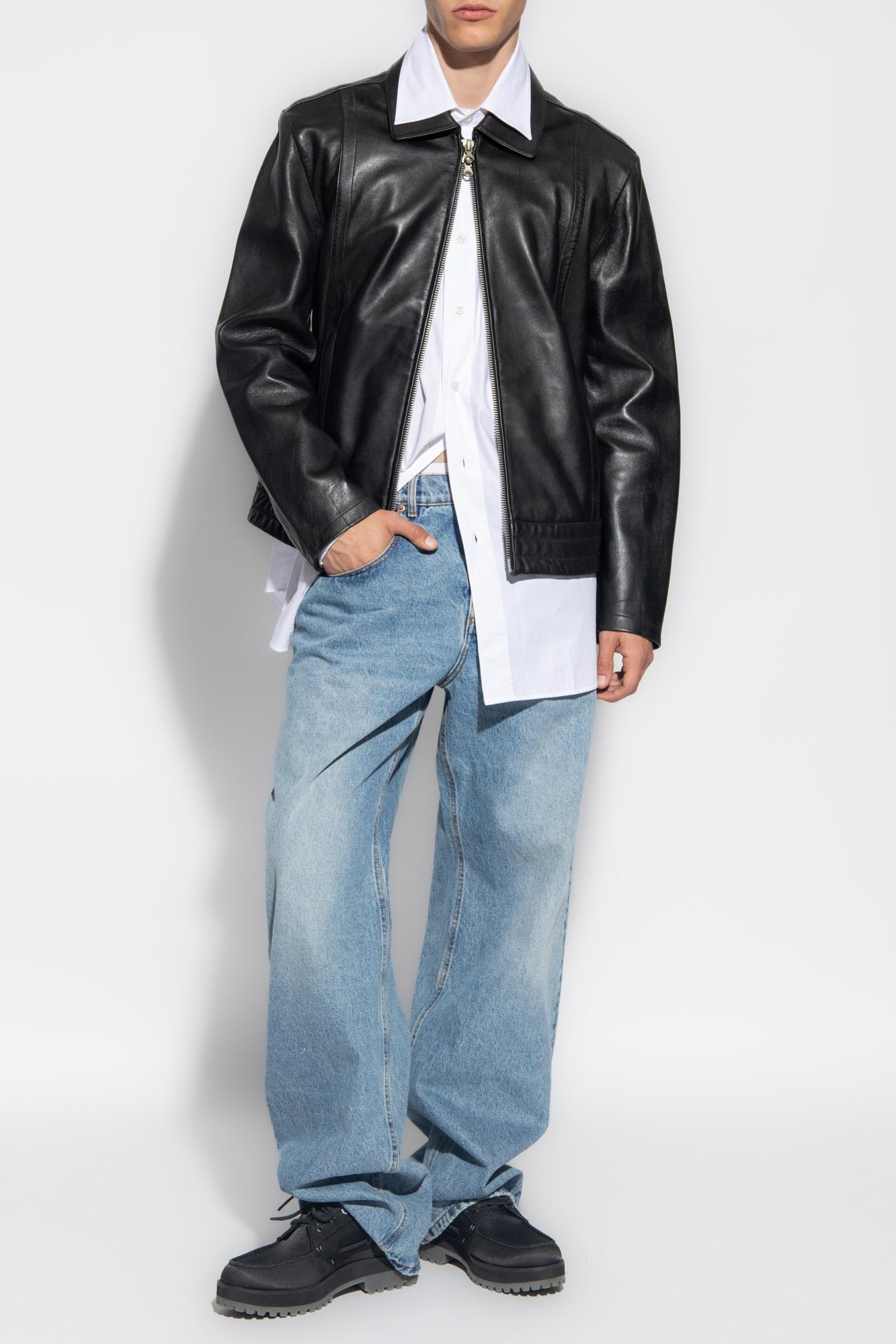 ジャケット・アウター Diesel L-Hudson leather jacket Diesel Brown L-Hudson Leather Jacket Diesel