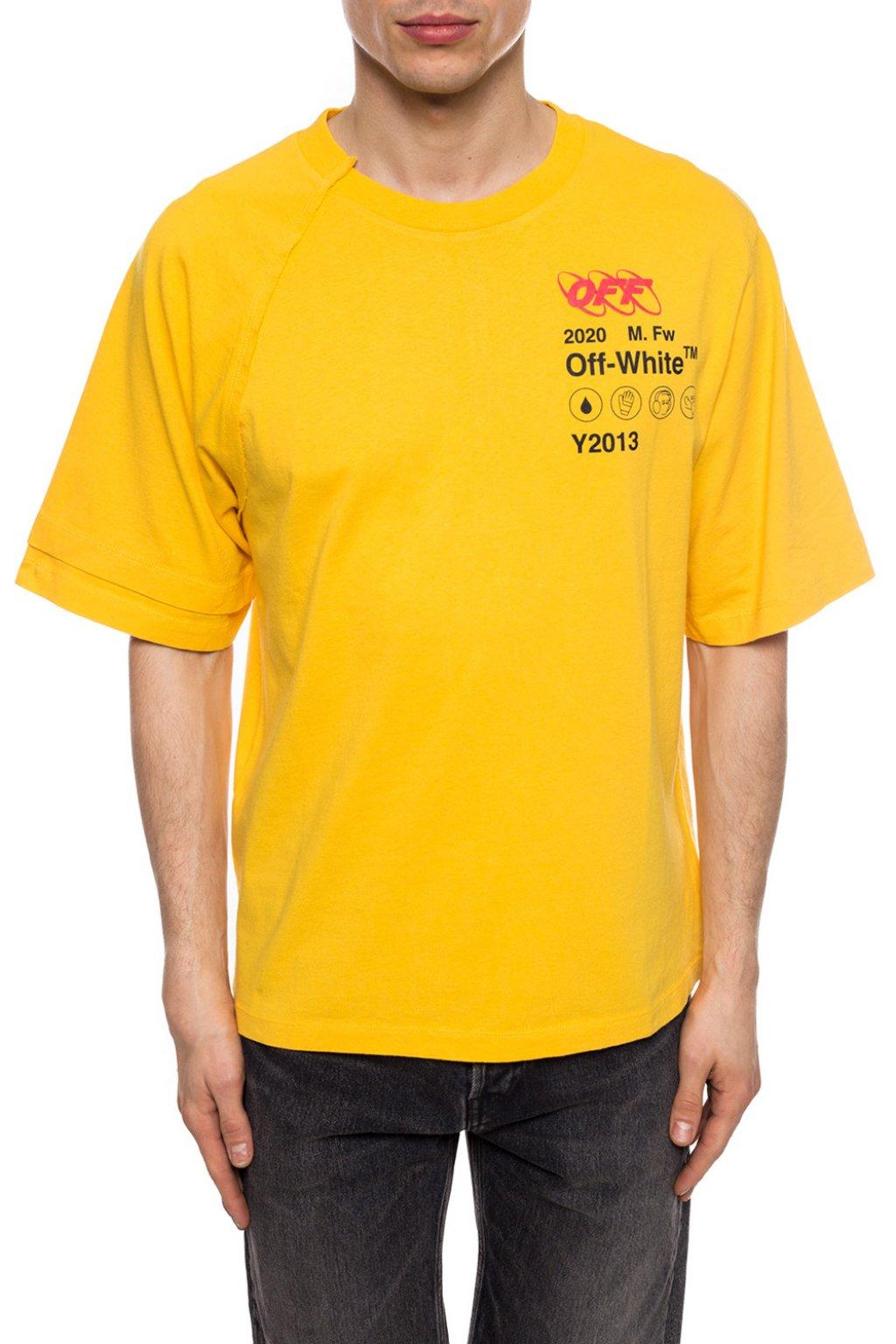 OFF-WHITE Industrial Y013 T-Shirt Yellow/Multicolor | islamiyyat.com