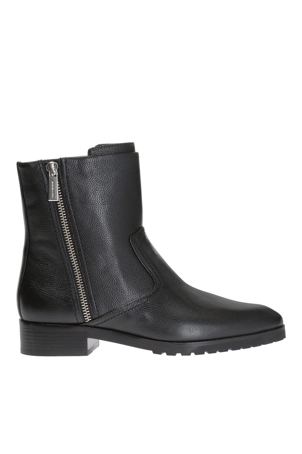 flat ankle boot with double laces