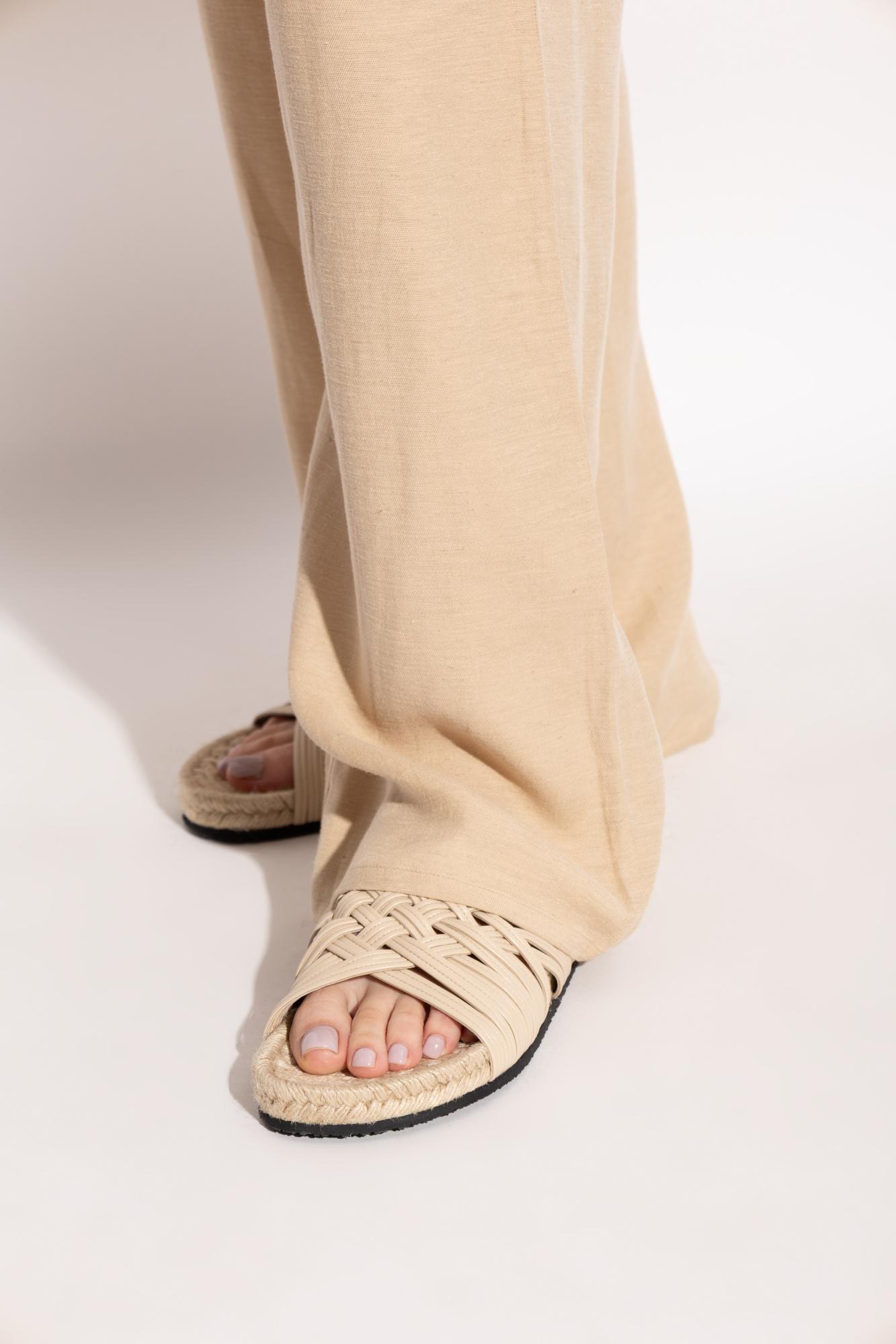 【送料&関税込】Stella Mccartney Woven Sandals Stella McCartney Woven Sandals in Natural | Lyst