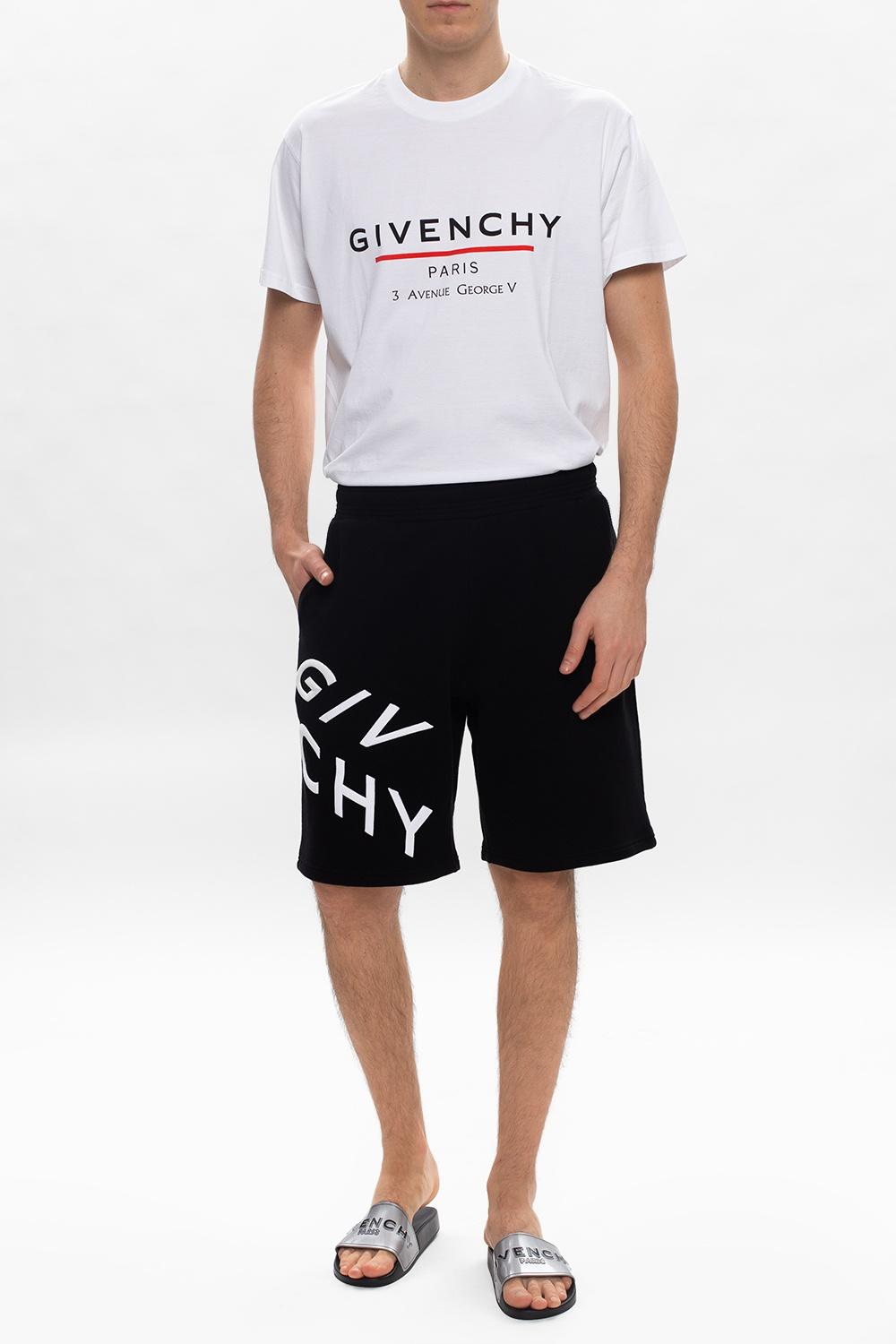 Givenchy Logo Slides in Metallic for Men Lyst