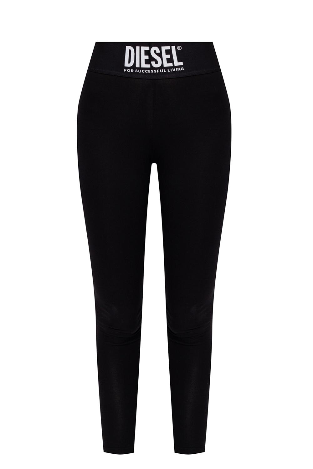 【関税&送料込】Diesel Leggings Con Logo DIESEL Leggings With Logo in Black | Lyst