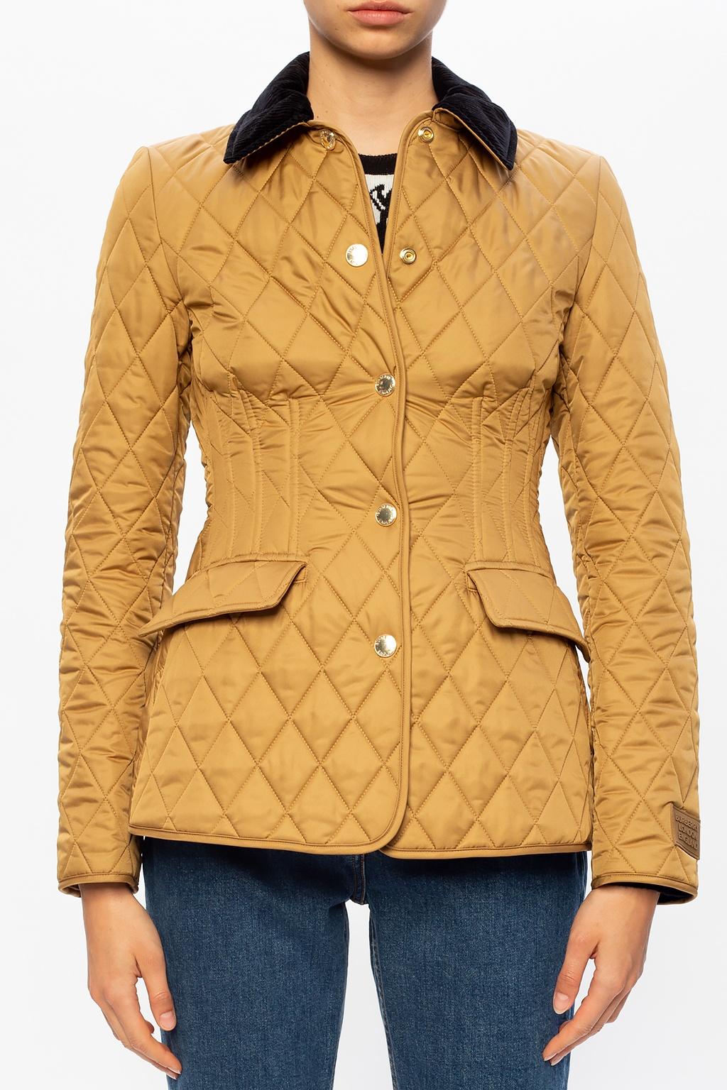 yellow burberry coat