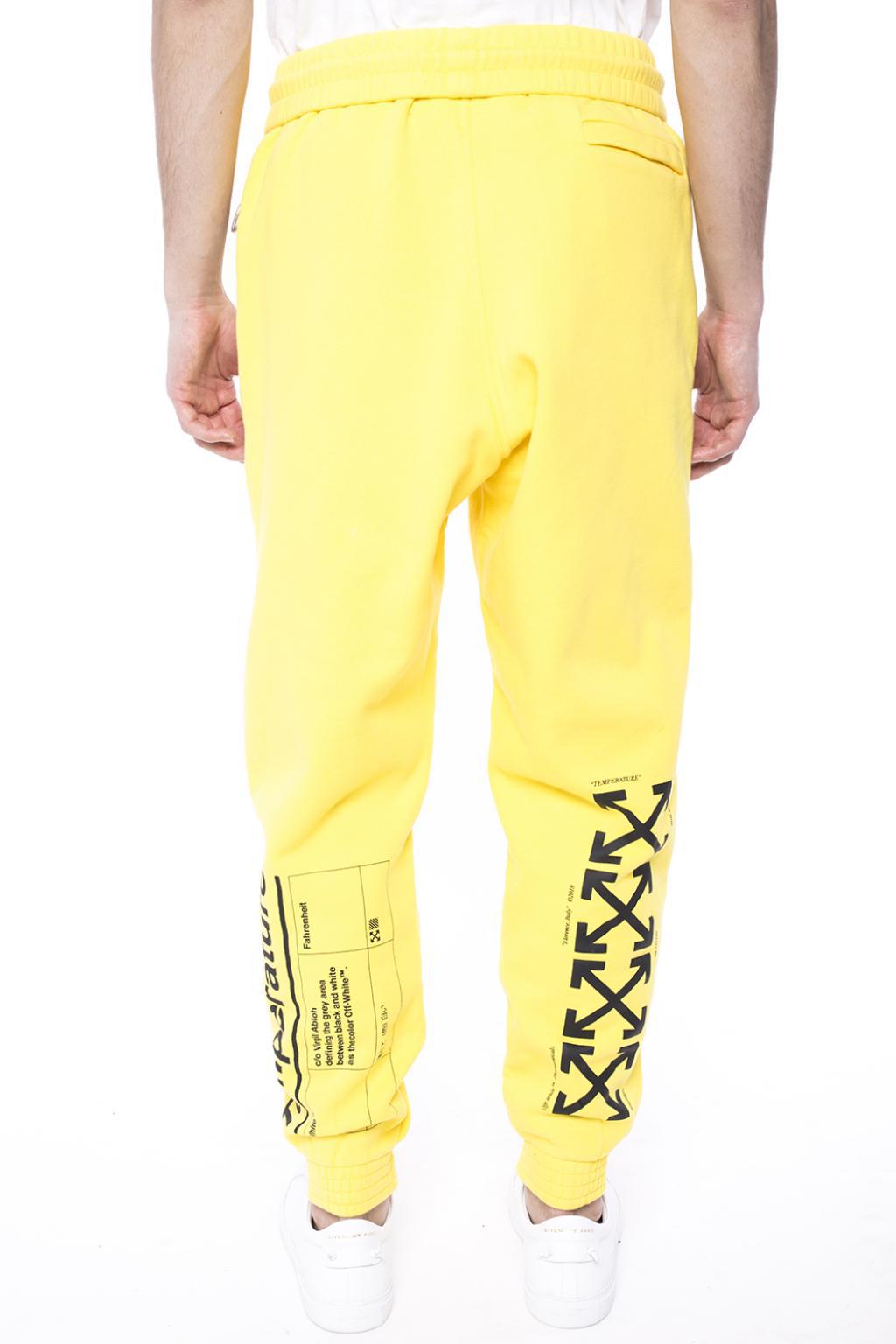 Off-White c/o Virgil Abloh Yellow Goretex Lounge Pants for Men