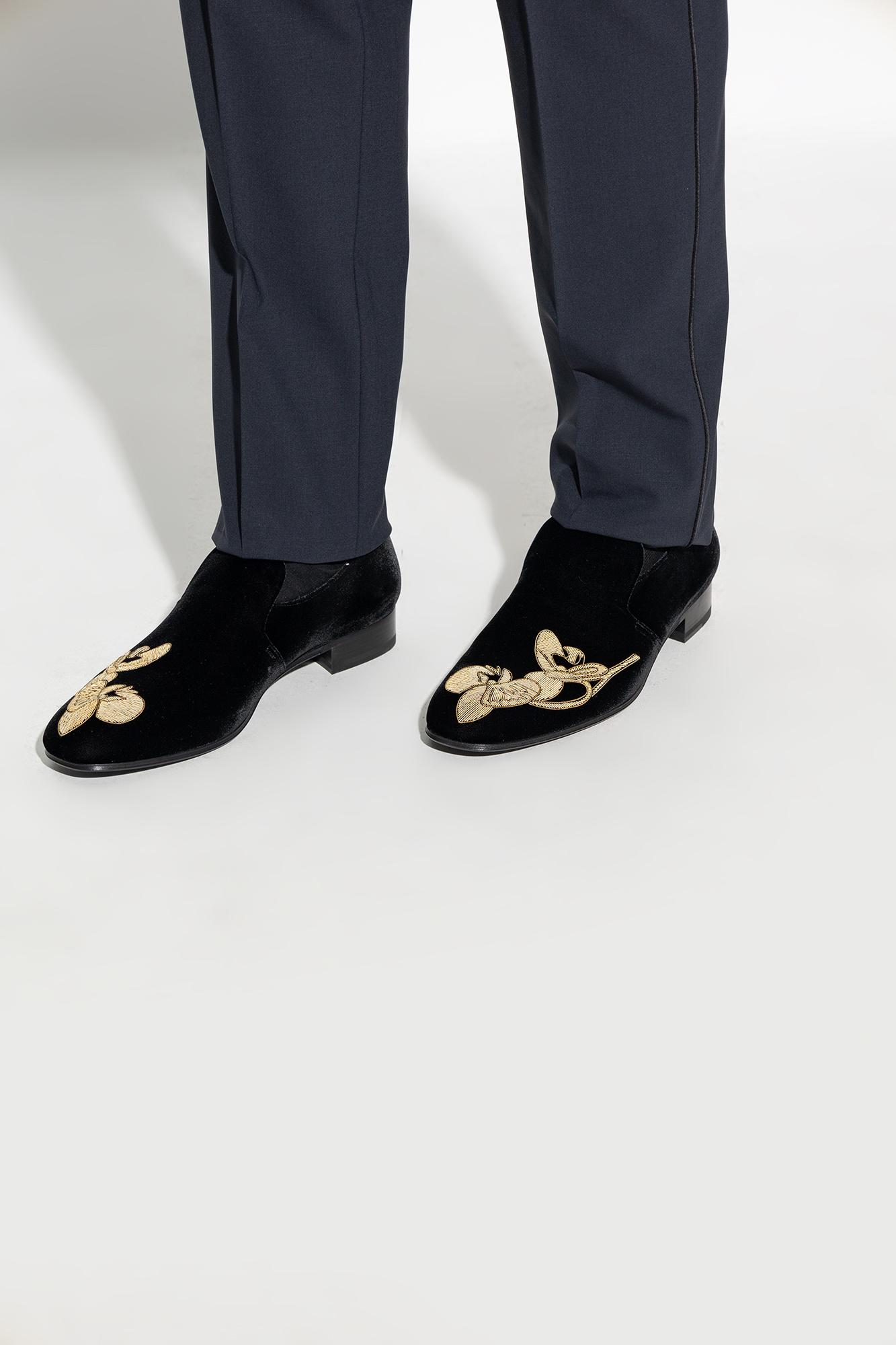 Alexander mcqueen velvet best sale loafers