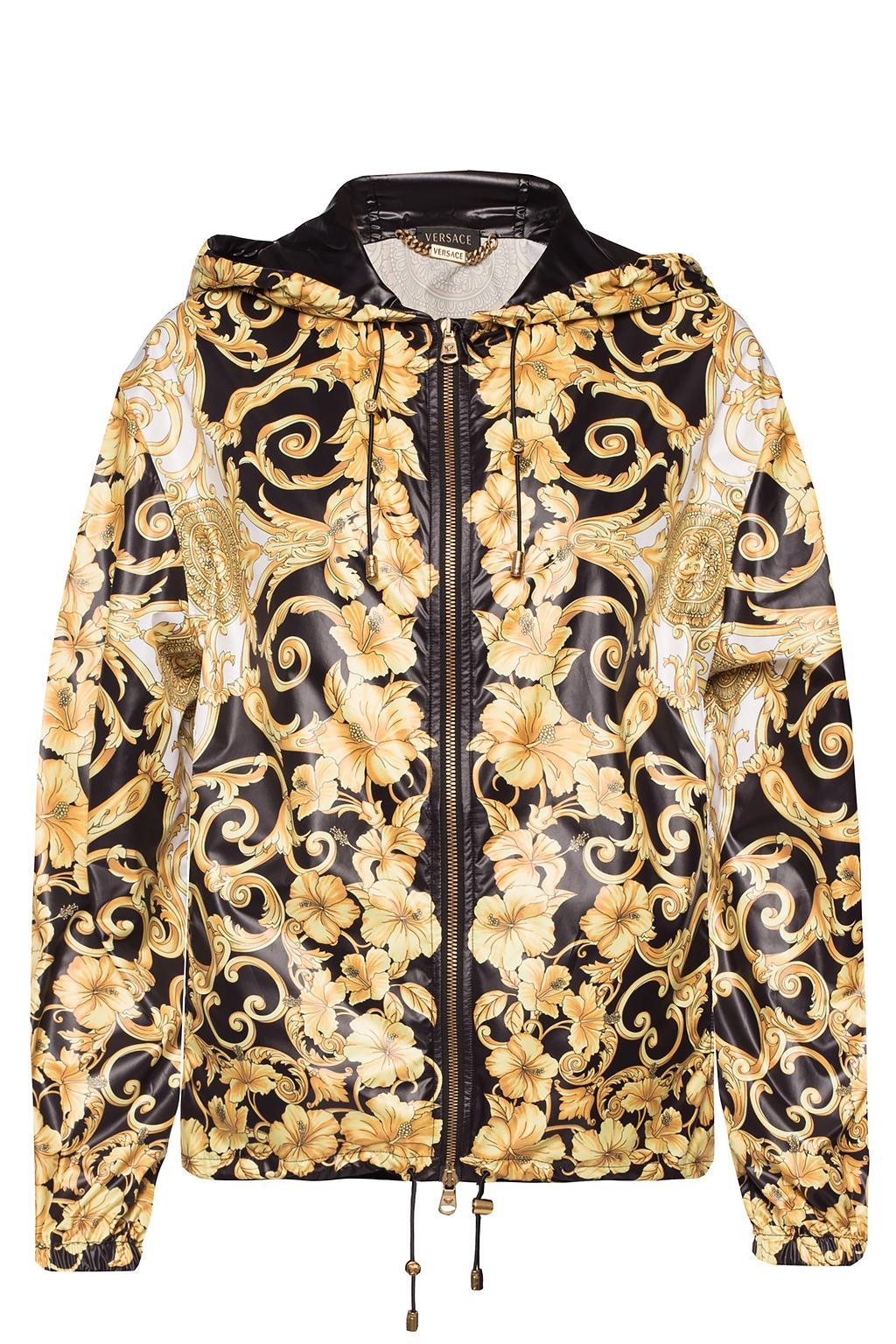 Versace Synthetic Patterned Jacket in Yellow - Lyst