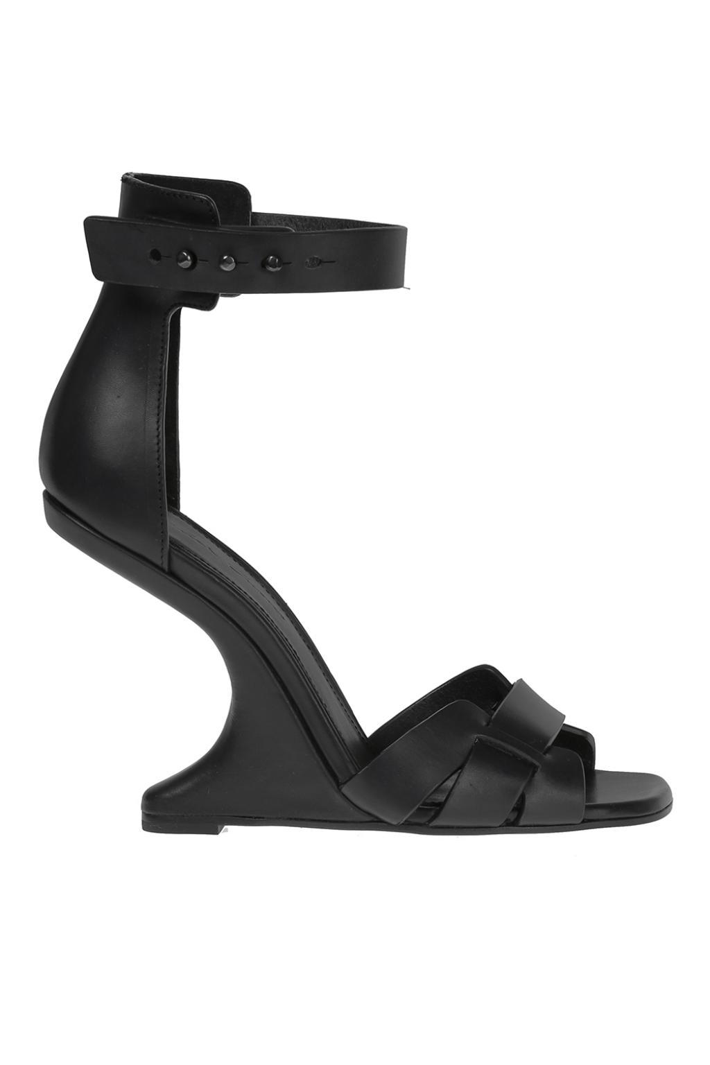 Rick Owens 'cantilever' Heel Sandals in Black Lyst