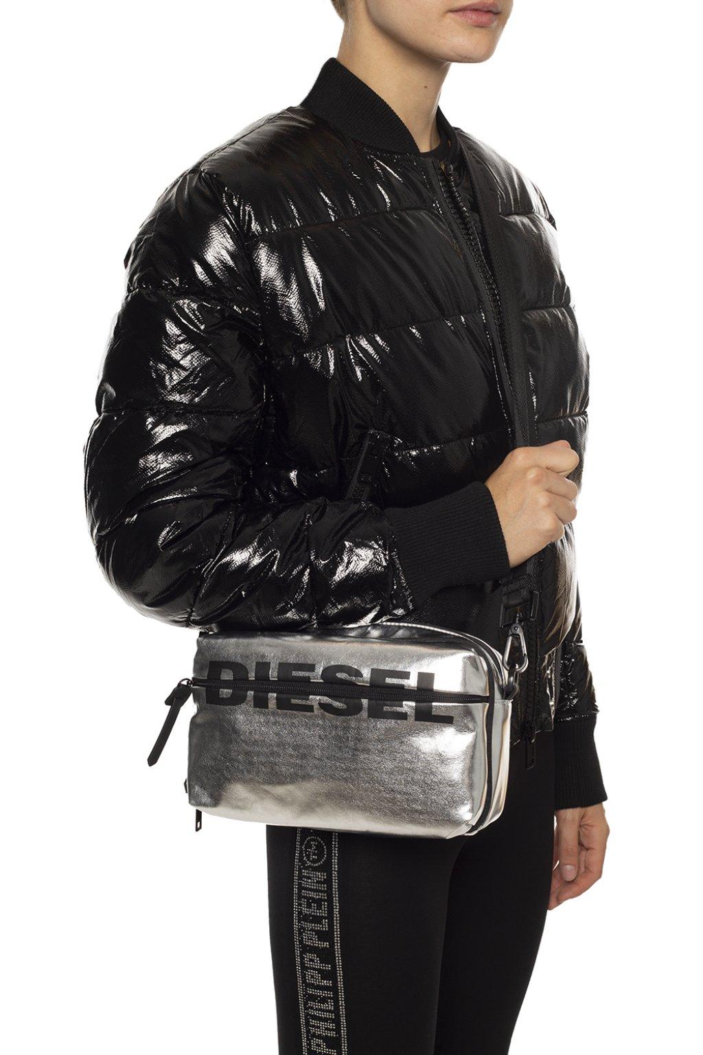 DIESEL Branded Shoulder Bag in Silver (Metallic) Lyst