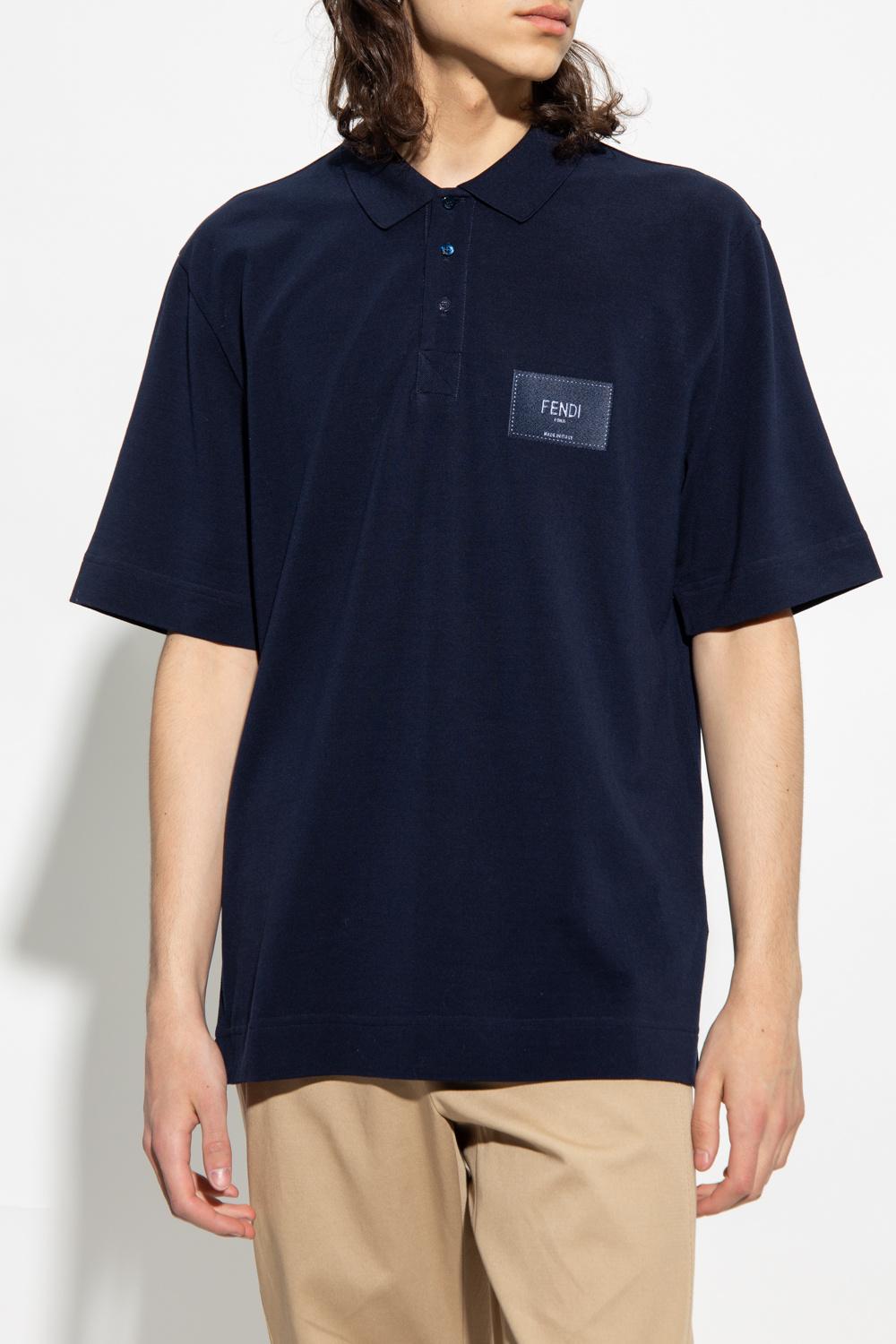 Fendi Polo Shirt With Logo in Blue for Men | Lyst UK
