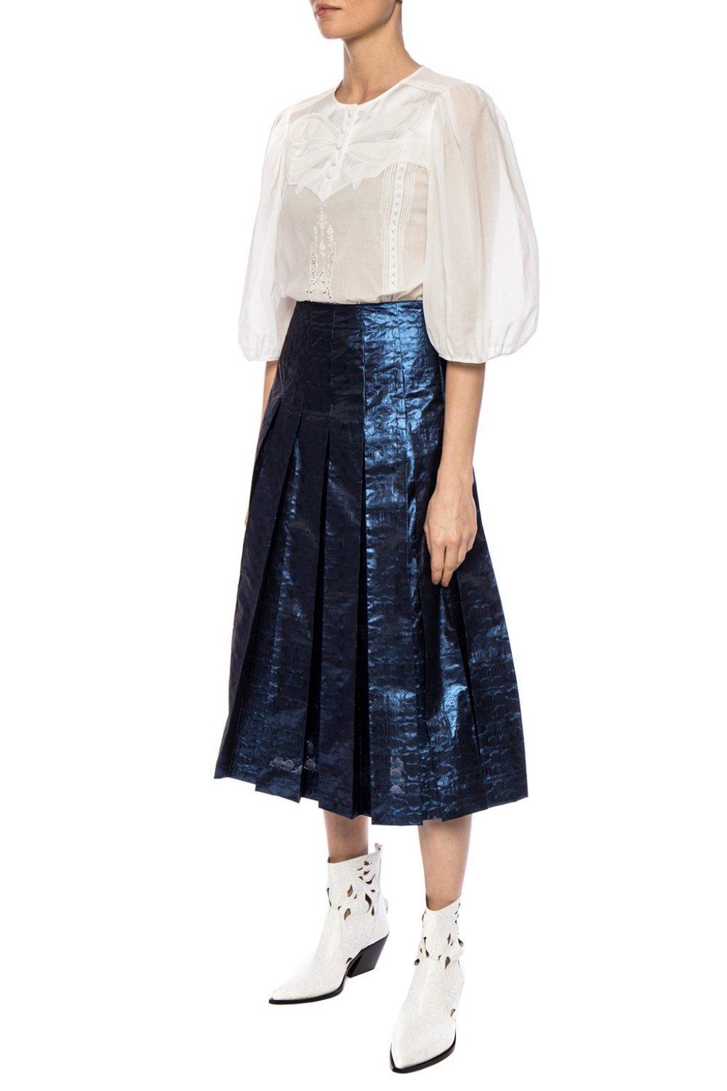 COACH Cotton Embroidered Blouse in White Lyst