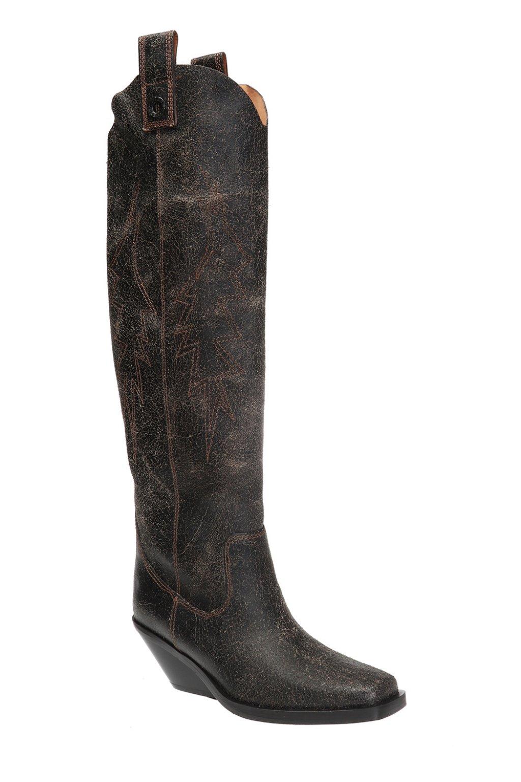 cowboy boots over knee