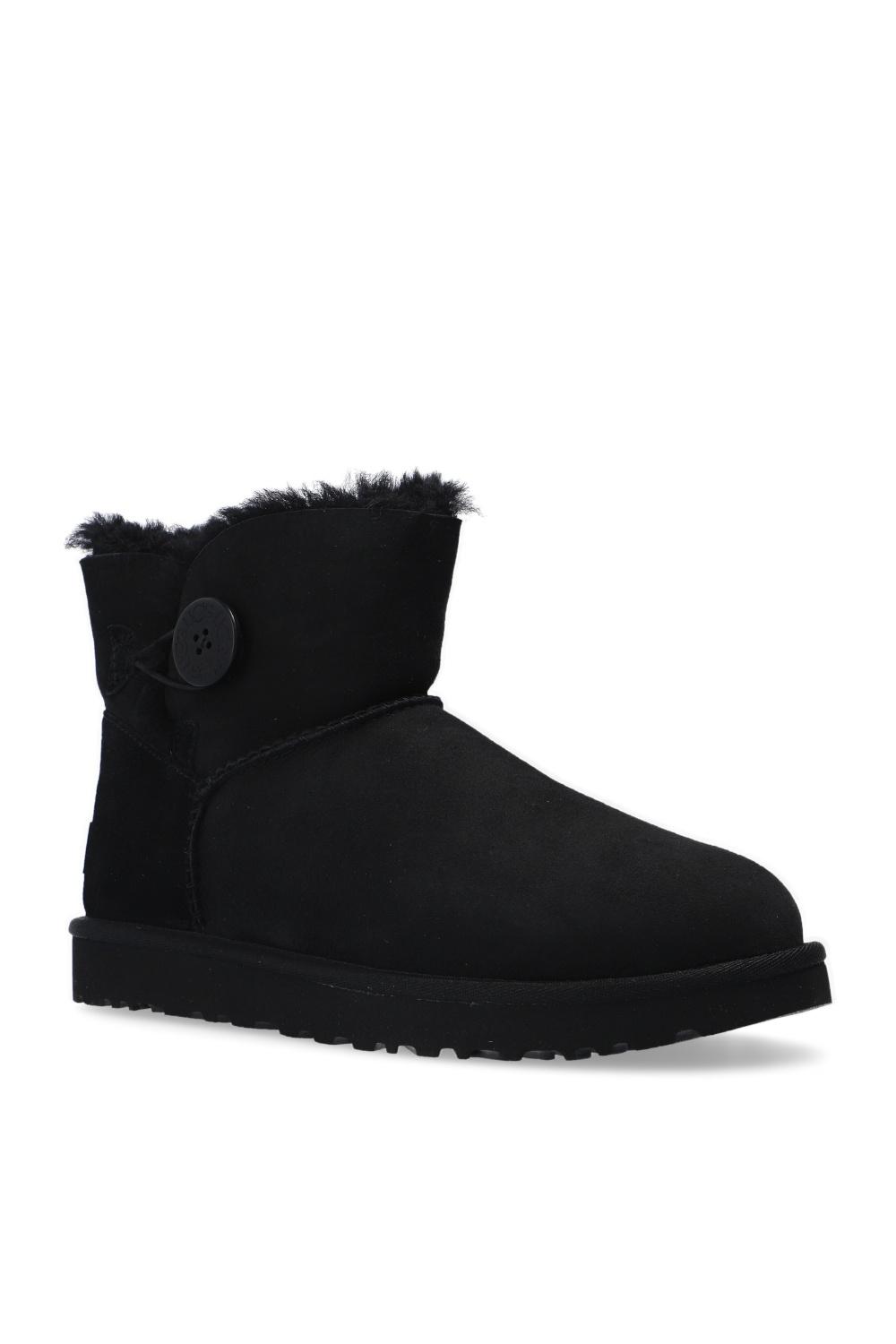 UGG 'mini Bailey Button Ii' Suede Snow Boots in Blue | Lyst