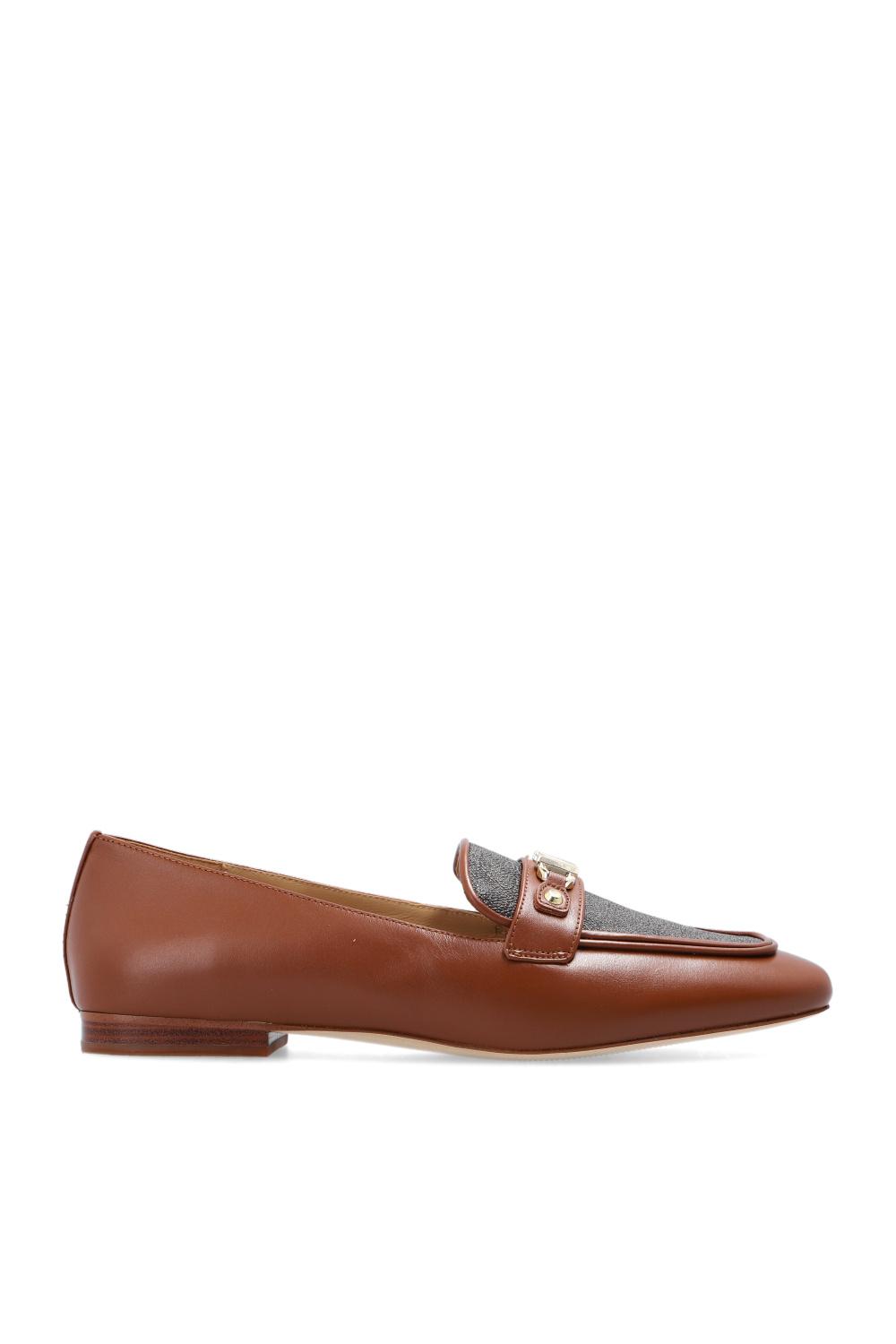 MICHAEL Michael Kors 'farrah' Leather Loafers in Brown | Lyst