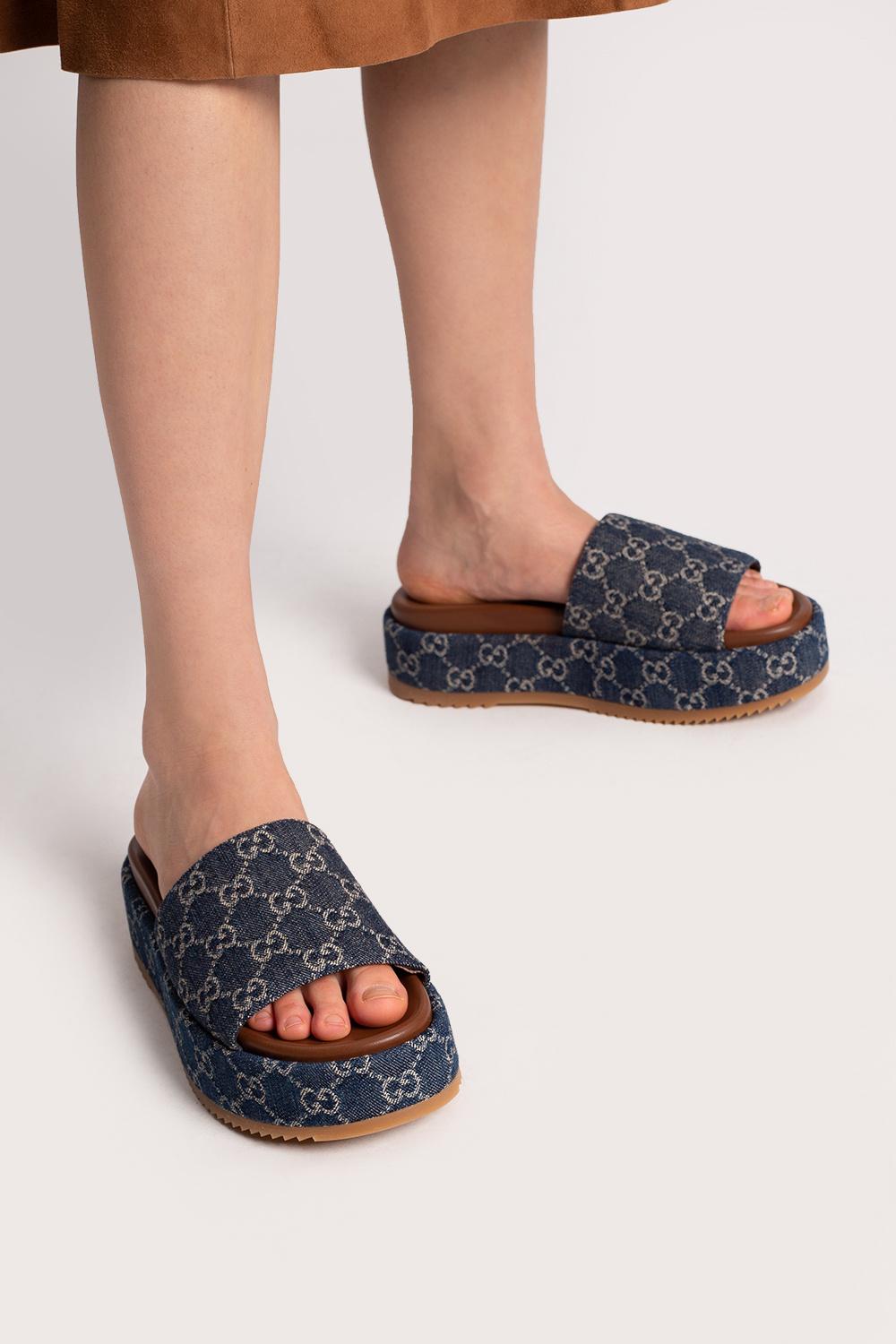 Gucci Platform Slides in White Lyst