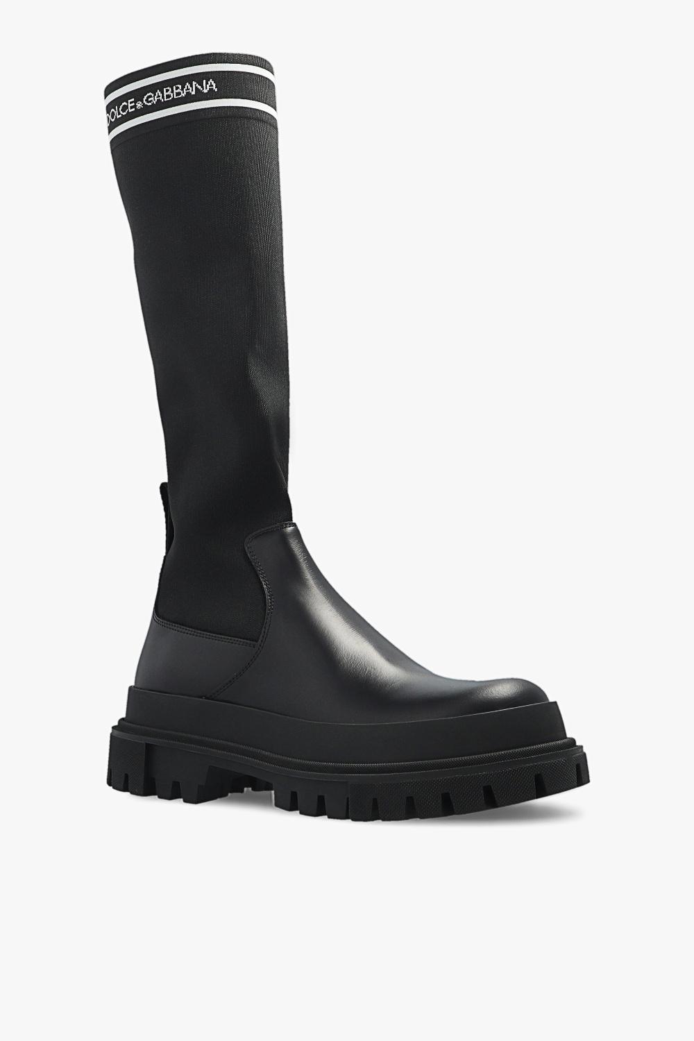 dolce and gabbana platform sock boots