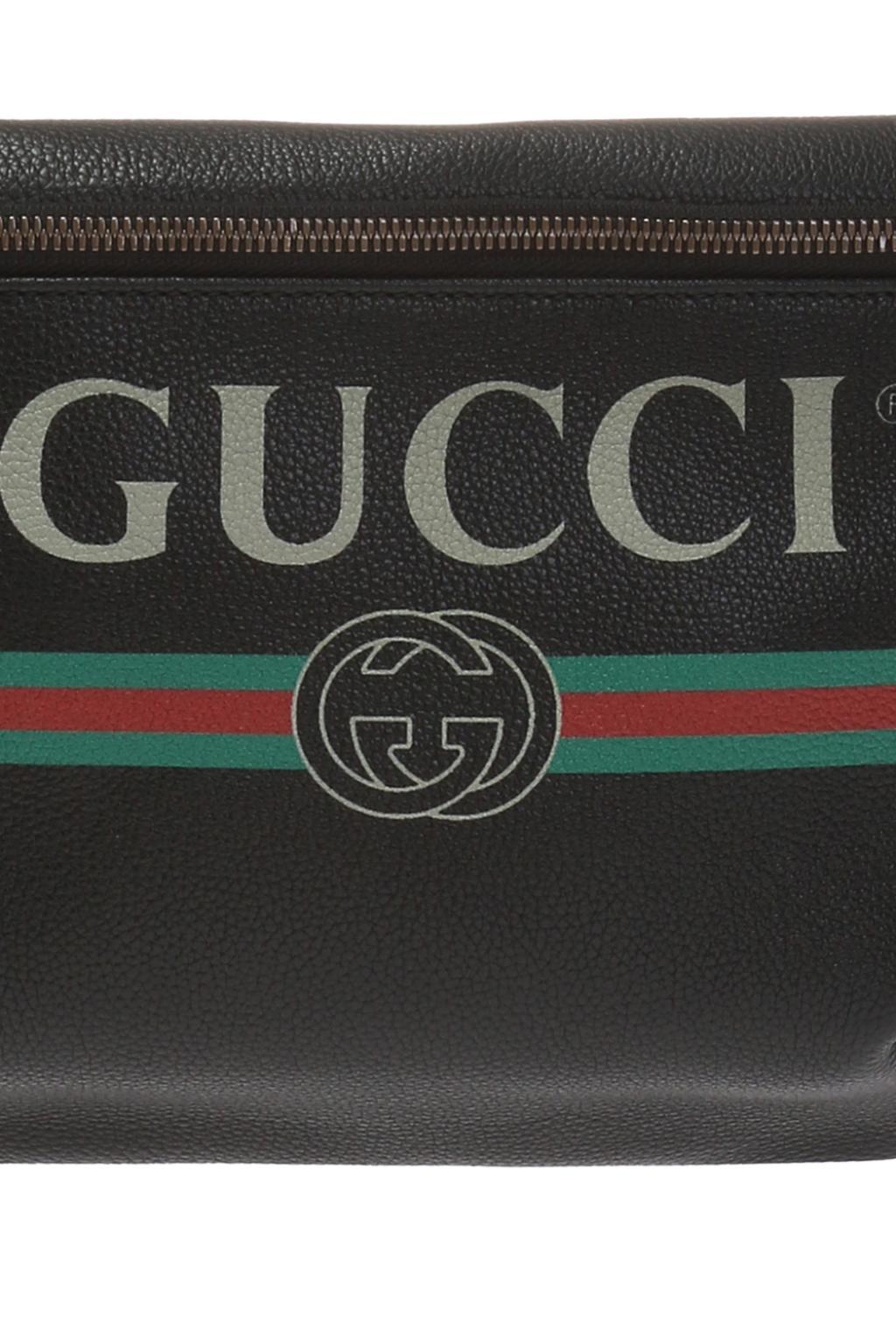 GUCCI Logo Leather Chain Crossbody Shoulder bag Black Vintage vypi6w –  VintageShop solo