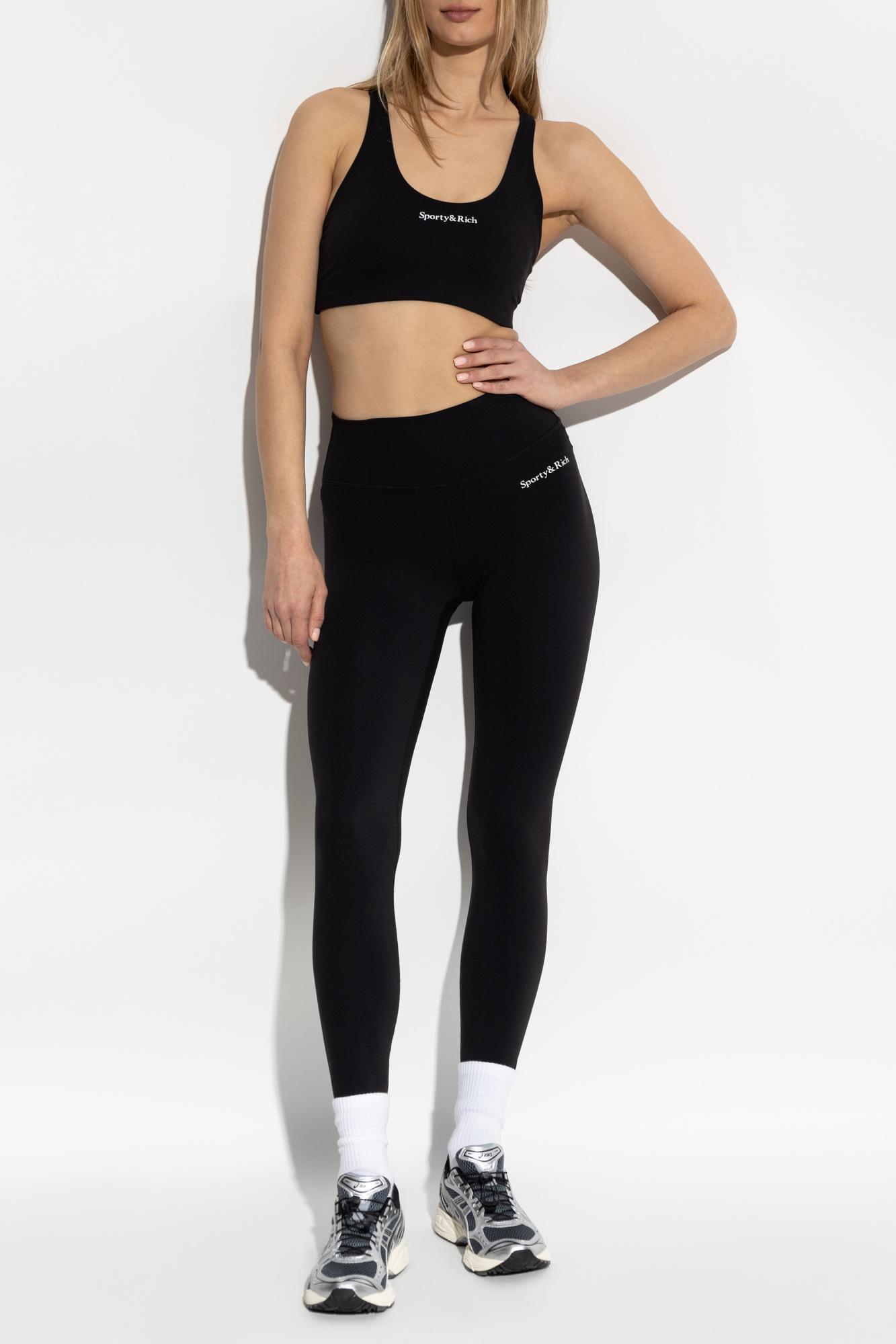 【SPORTY & RICH】 Runner legging SR Runner Legging - Spring Green/White – Sporty & Rich