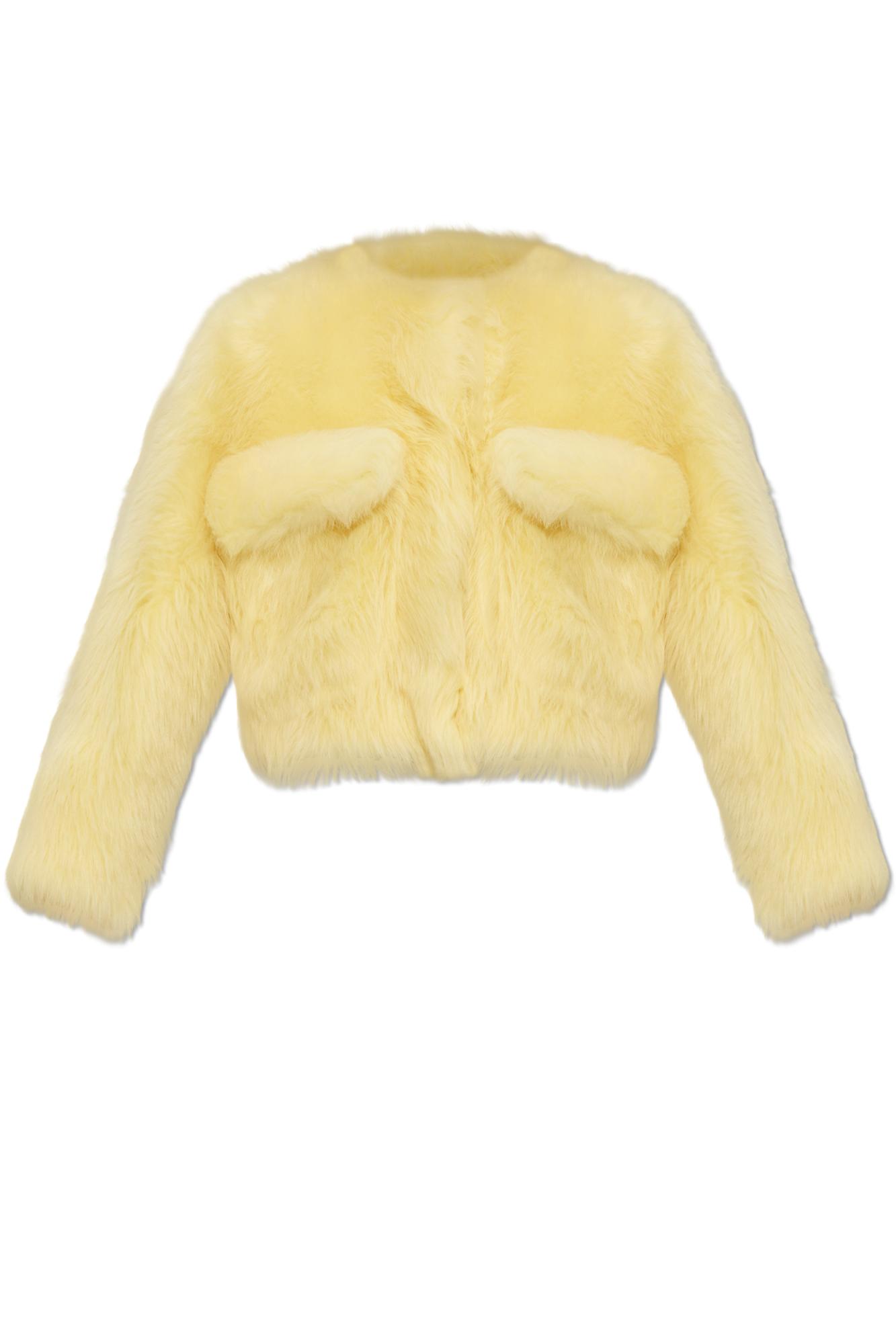 Balmain fur coat deals