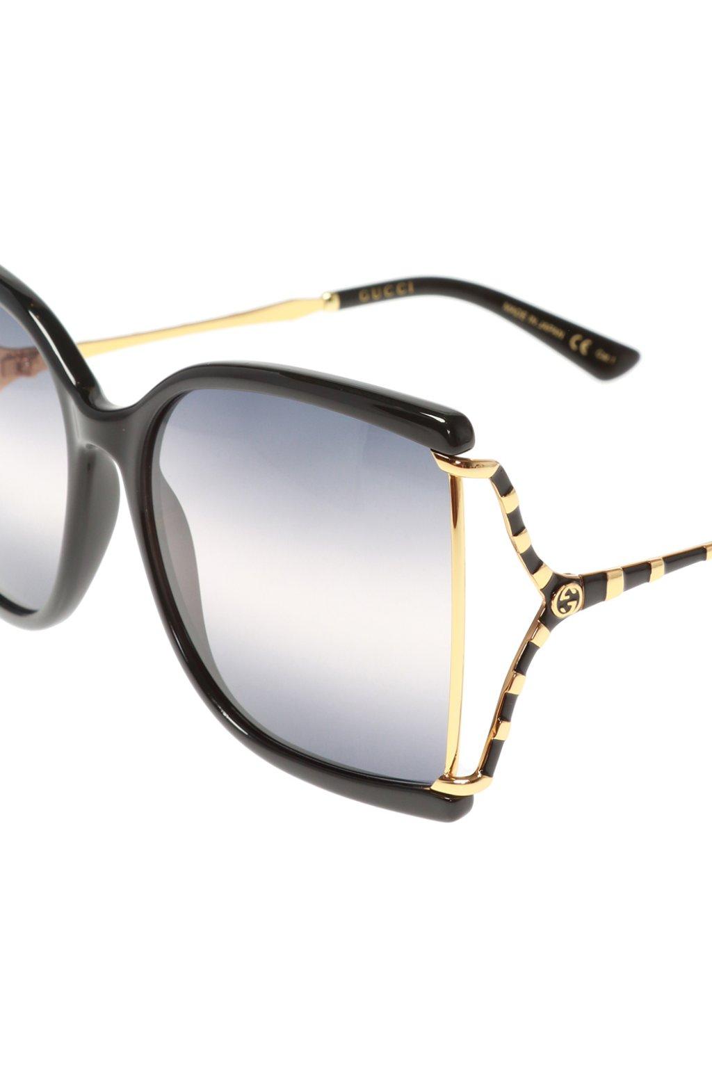 Gucci Logo Sunglasses in Black Lyst
